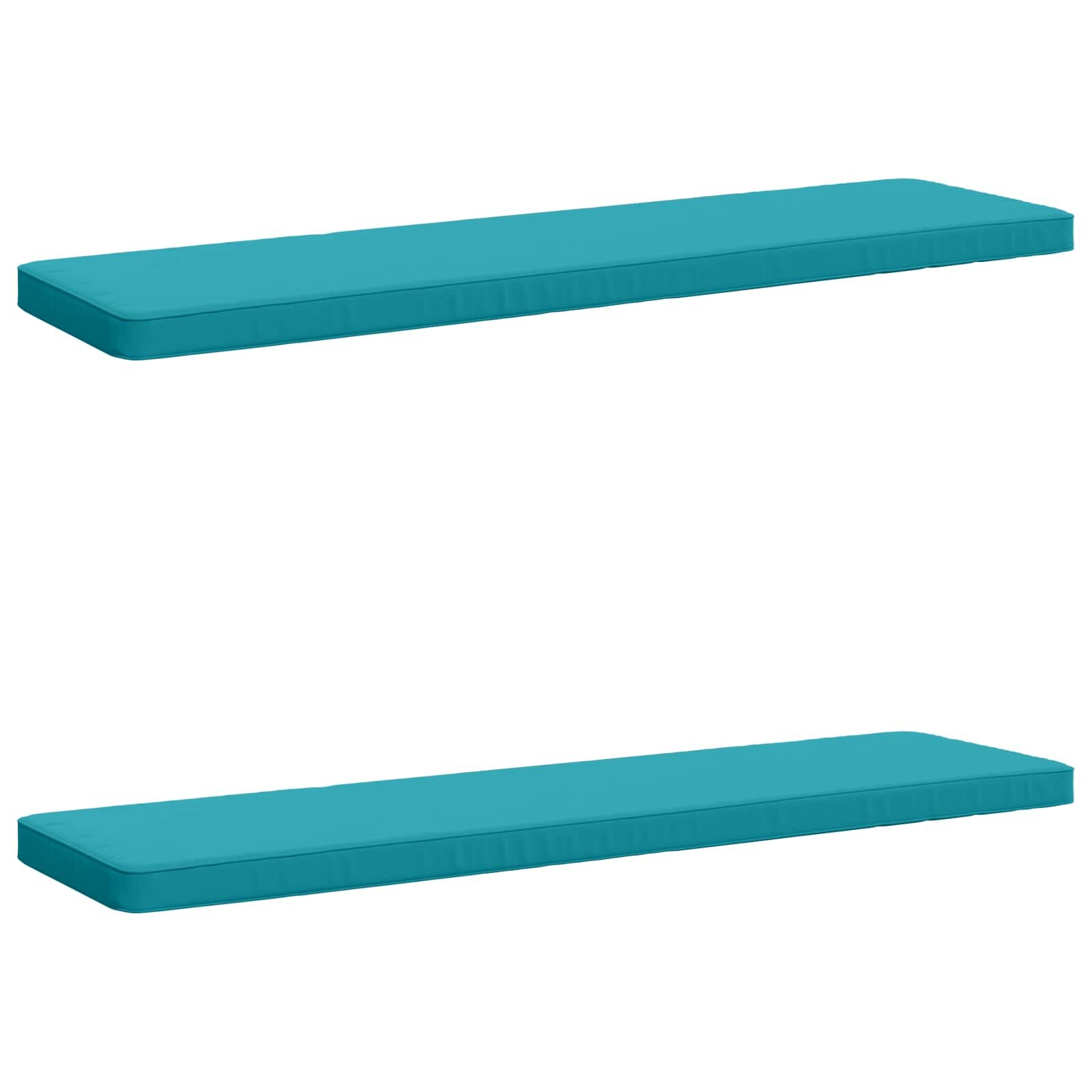 vidaXL Калъфи за пейки 2 части VUGHT 2 бр. 100% полиестер Тюркоаз
