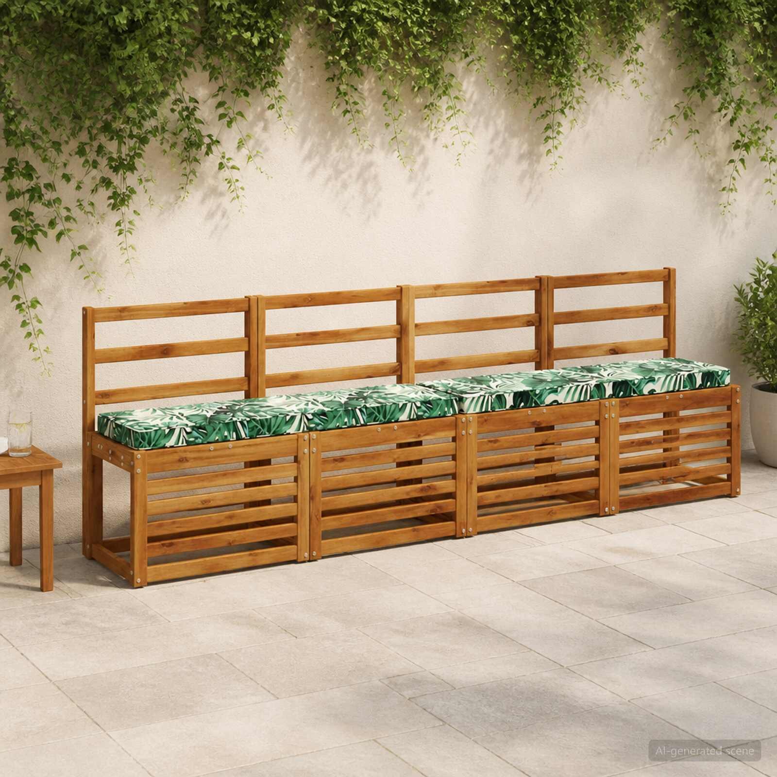 vidaXL Калъфи за пейки 2 части VUGHT 2 pcs 100% полиестер