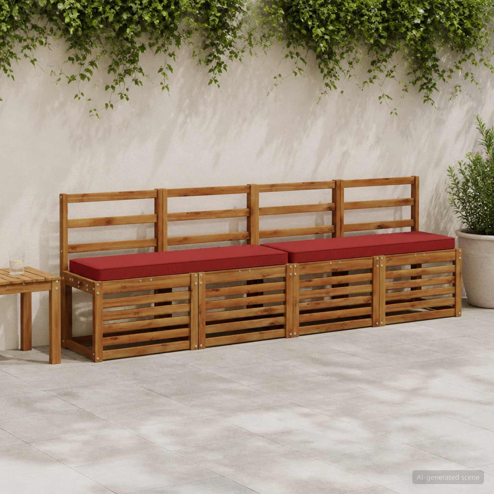 vidaXL Калъфи за пейки 2 части VUGHT 2 pcs 100% полиестер