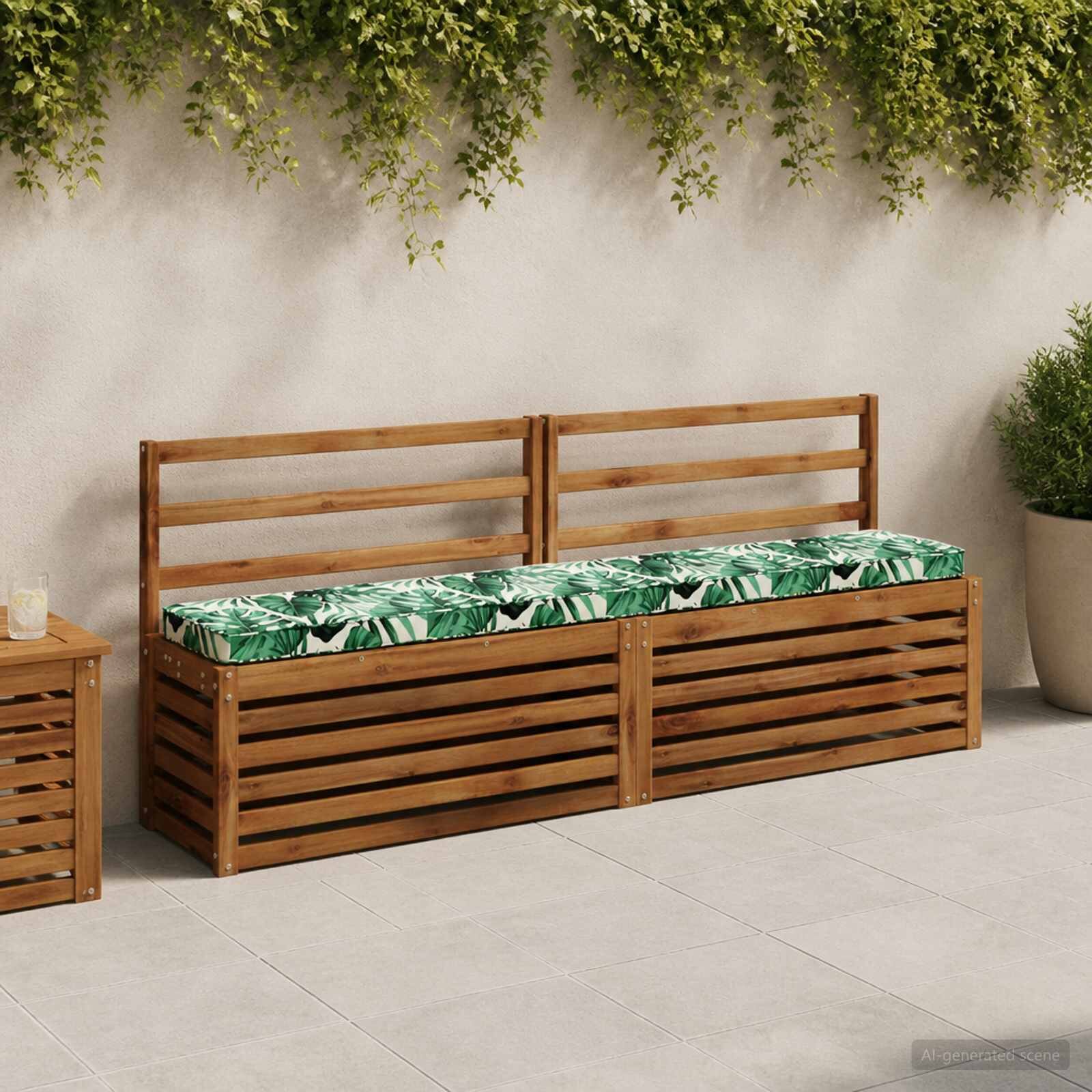 vidaXL Калъфи за пейки 2 части VUGHT 2 pcs 100% полиестер