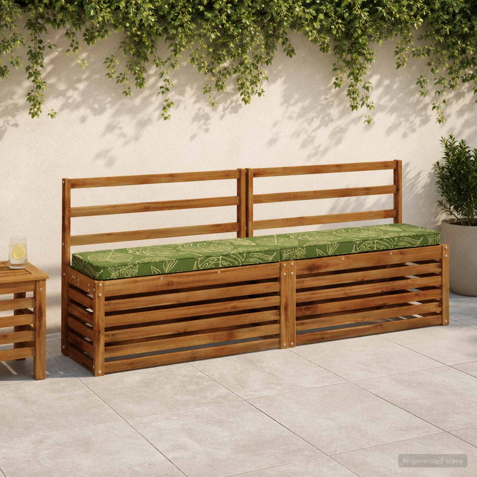 vidaXL Калъфи за пейки 2 части VUGHT 2 pcs 100% полиестер