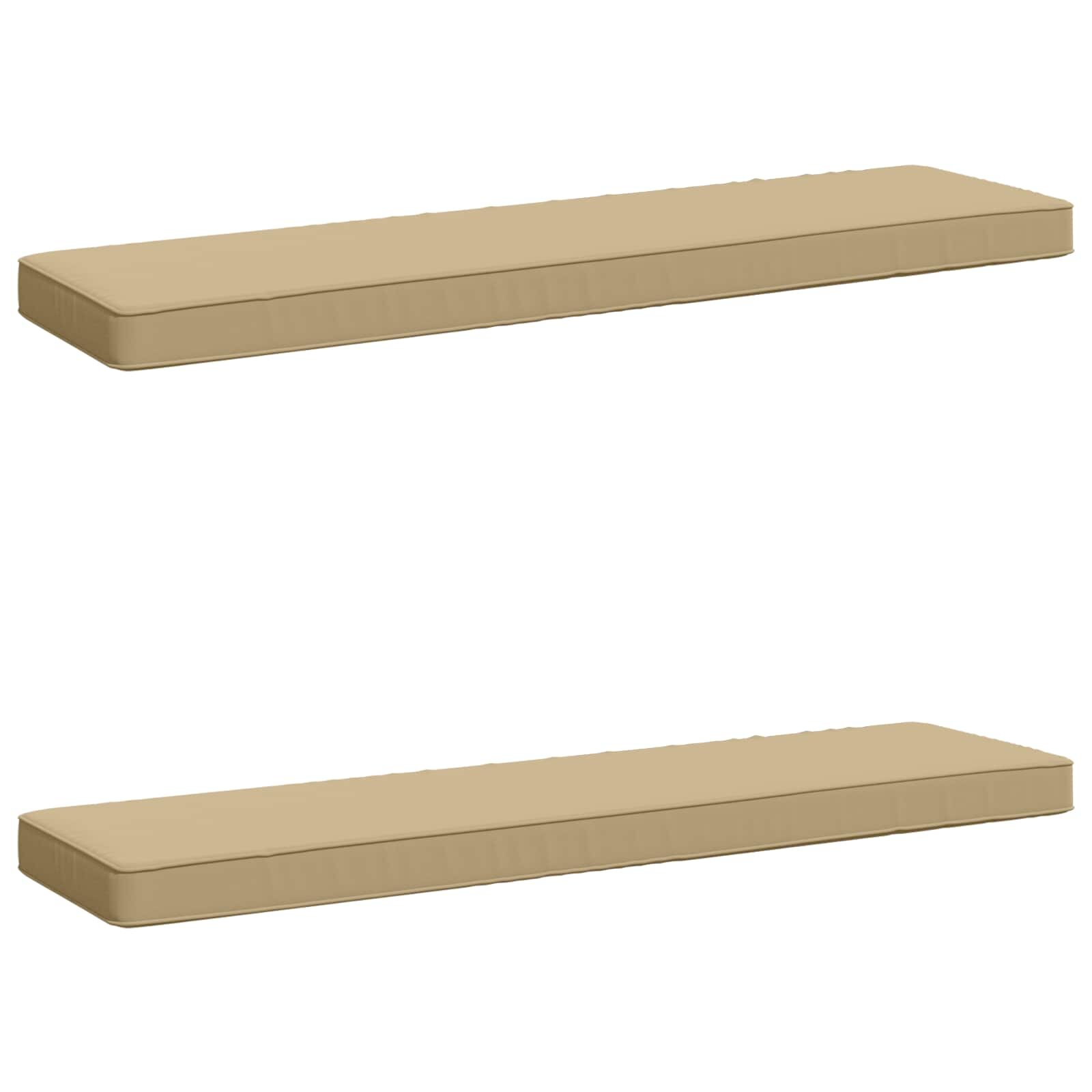 vidaXL Калъфи за пейки 2 части VUGHT 2 pcs 100% полиестер Бежово