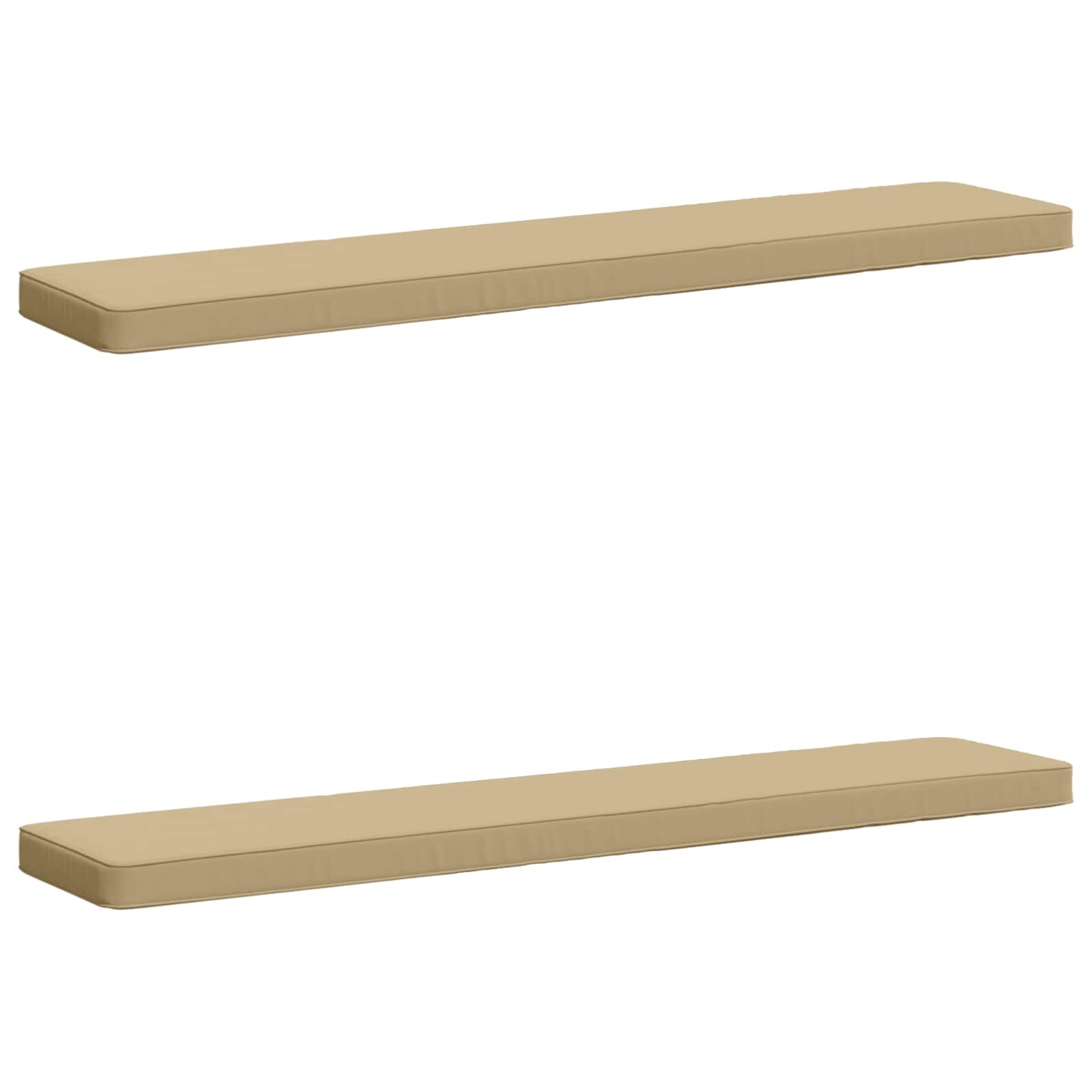 vidaXL Калъфи за пейки 2 части VUGHT 2 pcs 100% полиестер Бежово