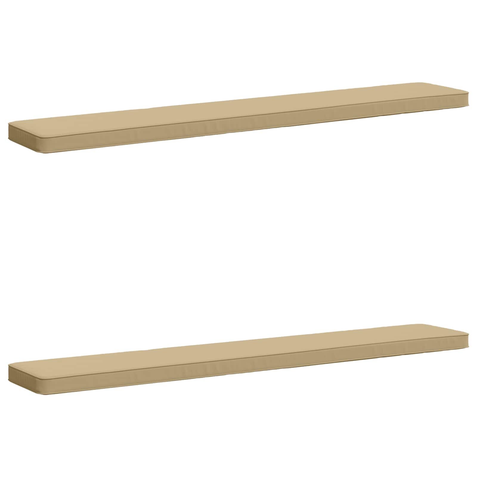 vidaXL Калъфи за пейки 2 части VUGHT 2 pcs 100% полиестер Бежово