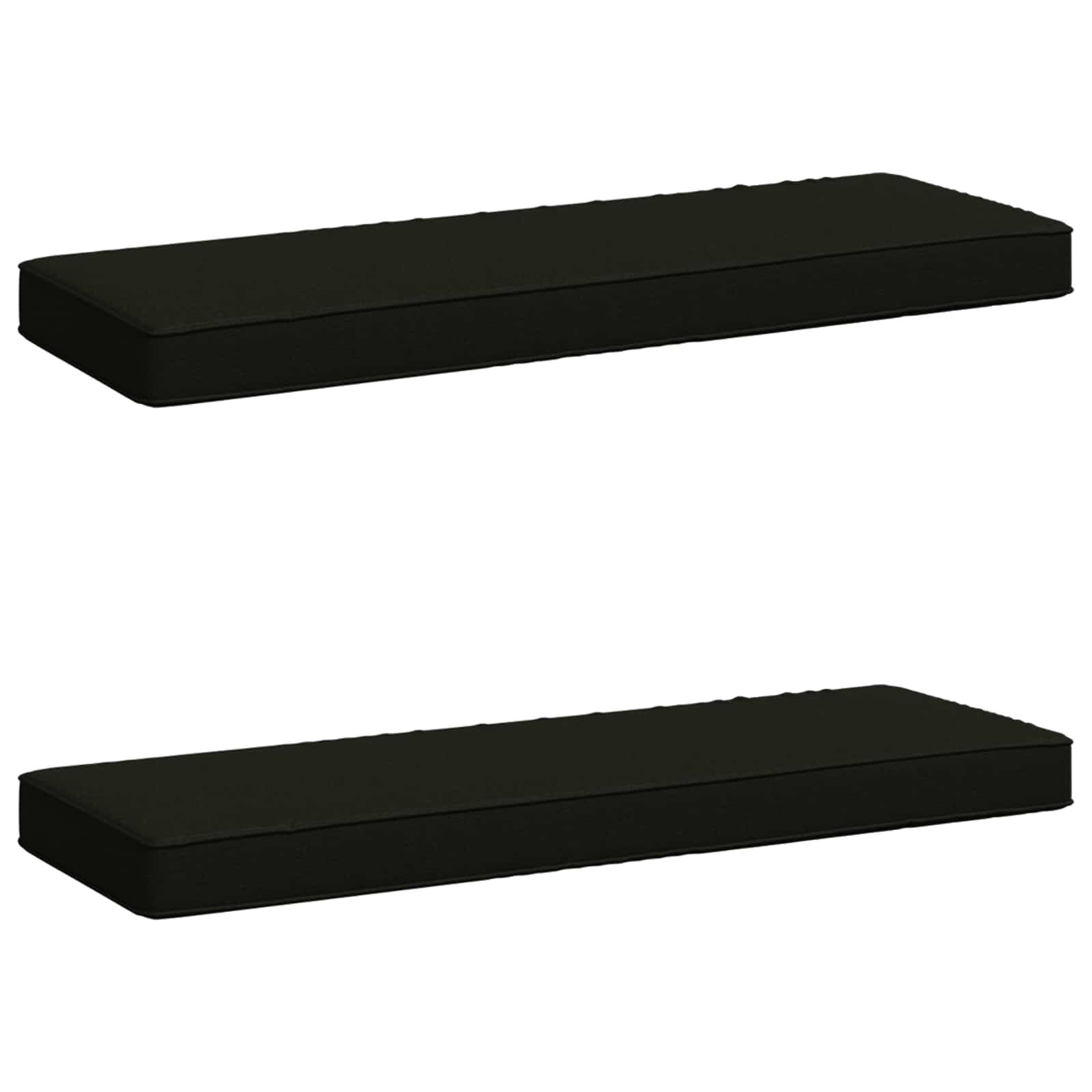 vidaXL Калъфи за пейки 2 части VUGHT 2 pcs 100% полиестер Черно