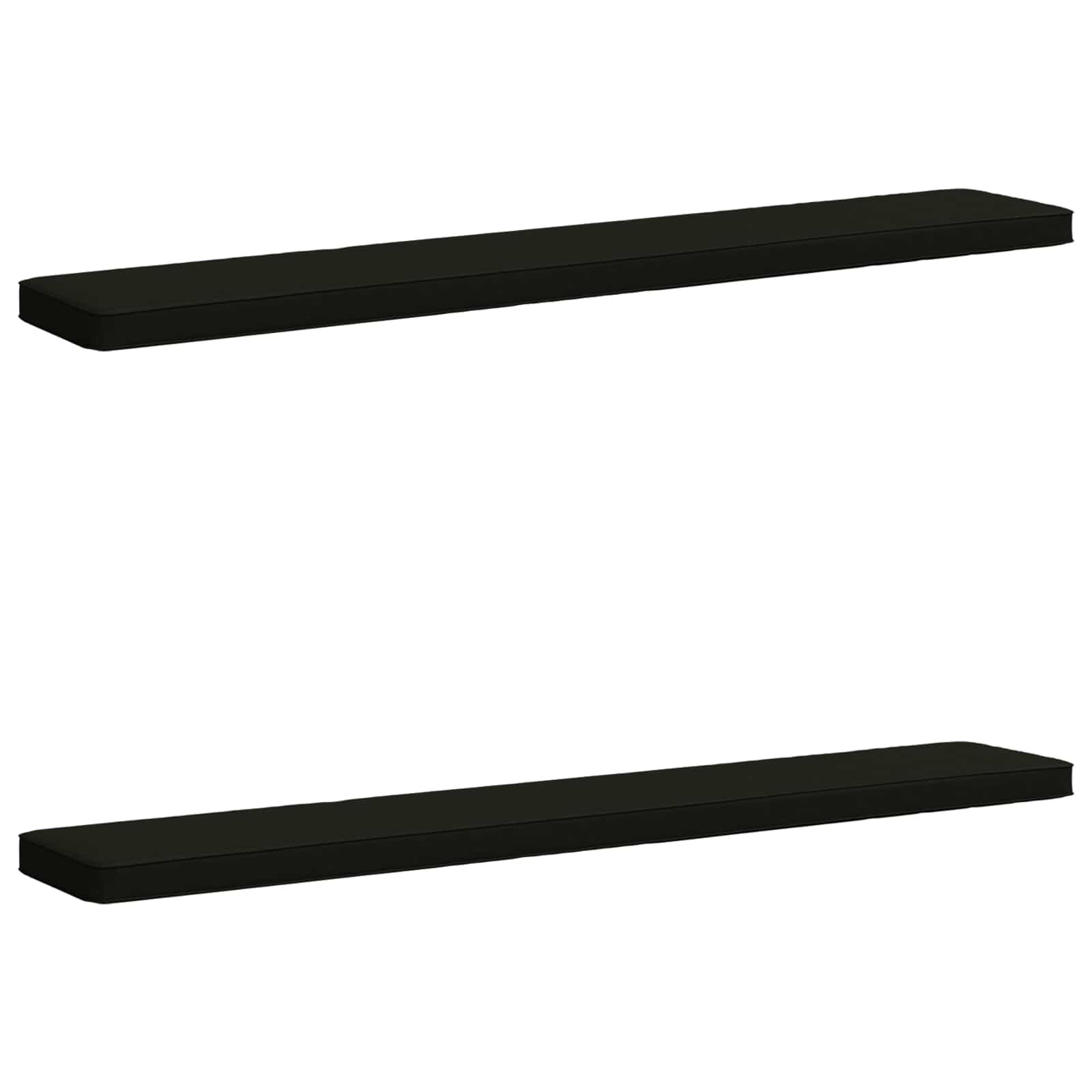 vidaXL Калъфи за пейки 2 части VUGHT 2 pcs 100% полиестер Черно