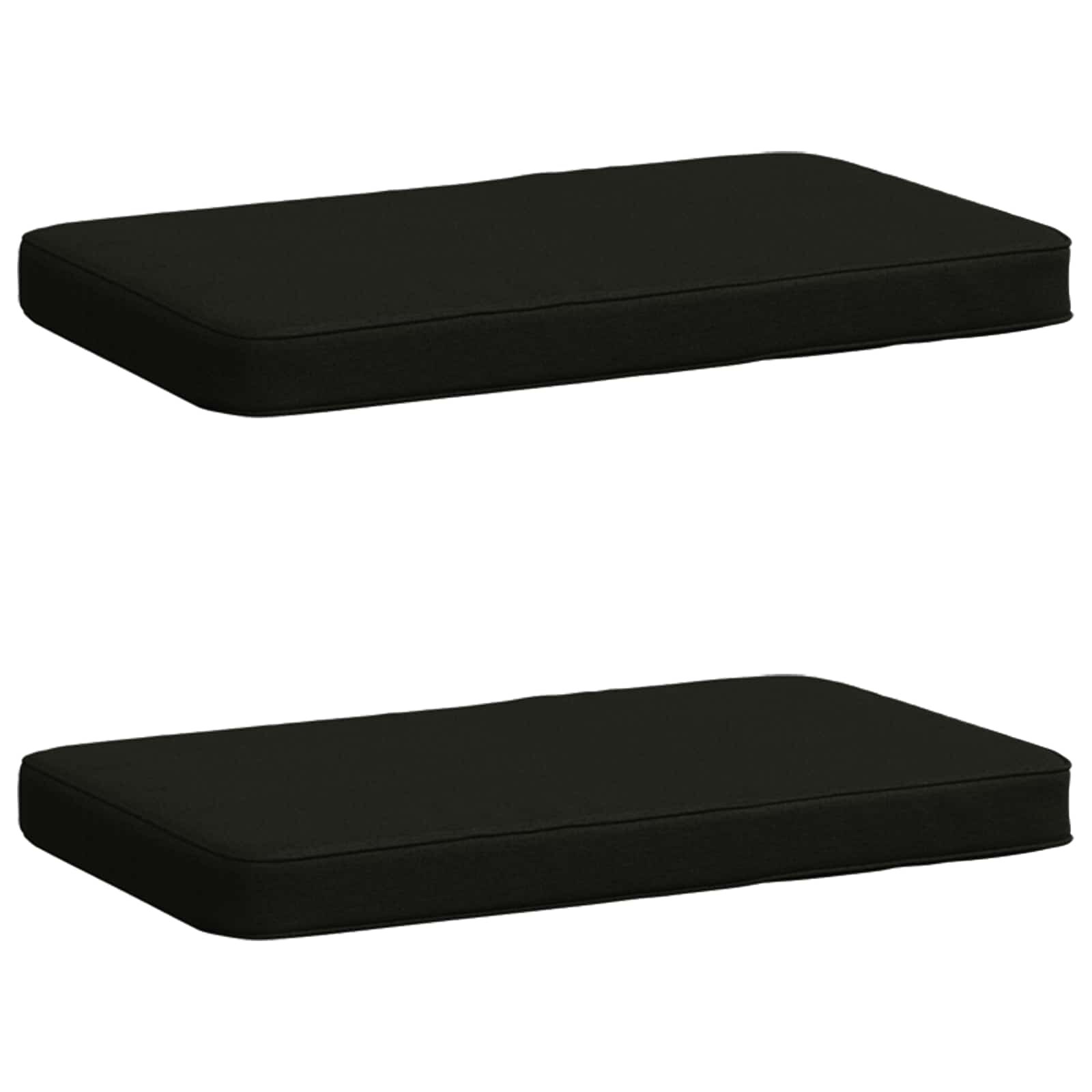 vidaXL Калъфи за пейки 2 части VUGHT 2 pcs 100% полиестер Черно