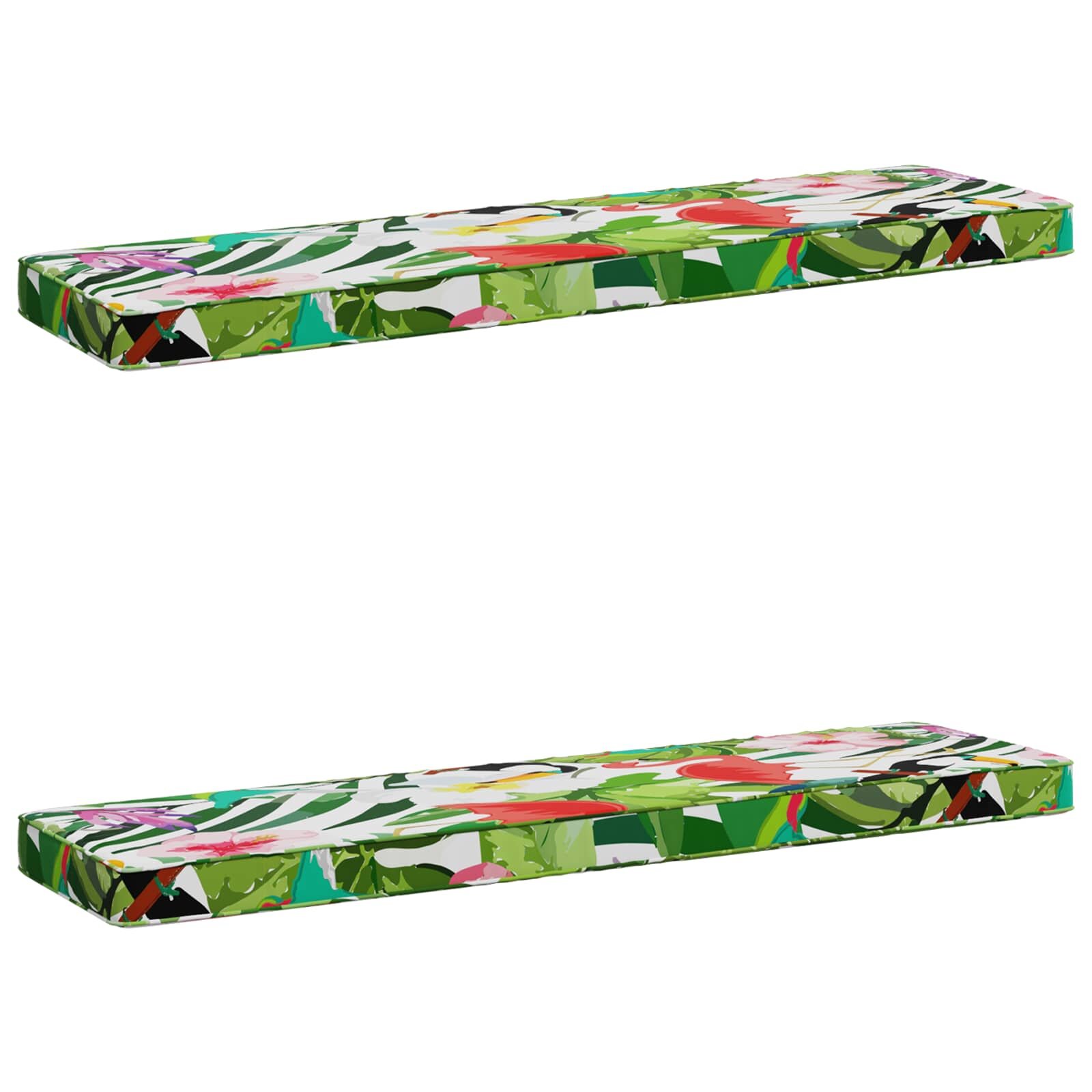 vidaXL Калъфи за пейки 2 части VUGHT 2 pcs 100% полиестер Многоцветен