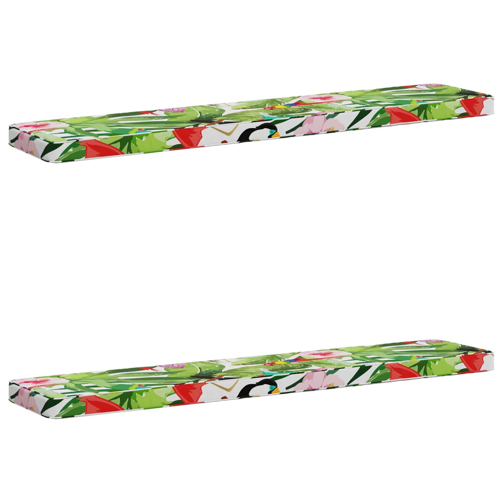 vidaXL Калъфи за пейки 2 части VUGHT 2 pcs 100% полиестер Многоцветен
