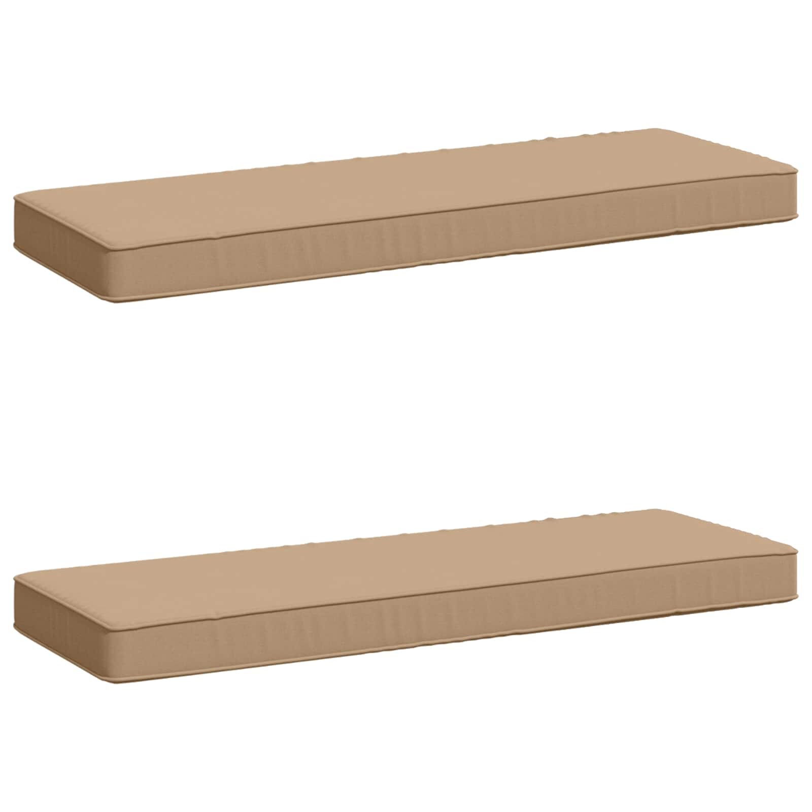 vidaXL Калъфи за пейки 2 части VUGHT 2 pcs 100% полиестер Пясък