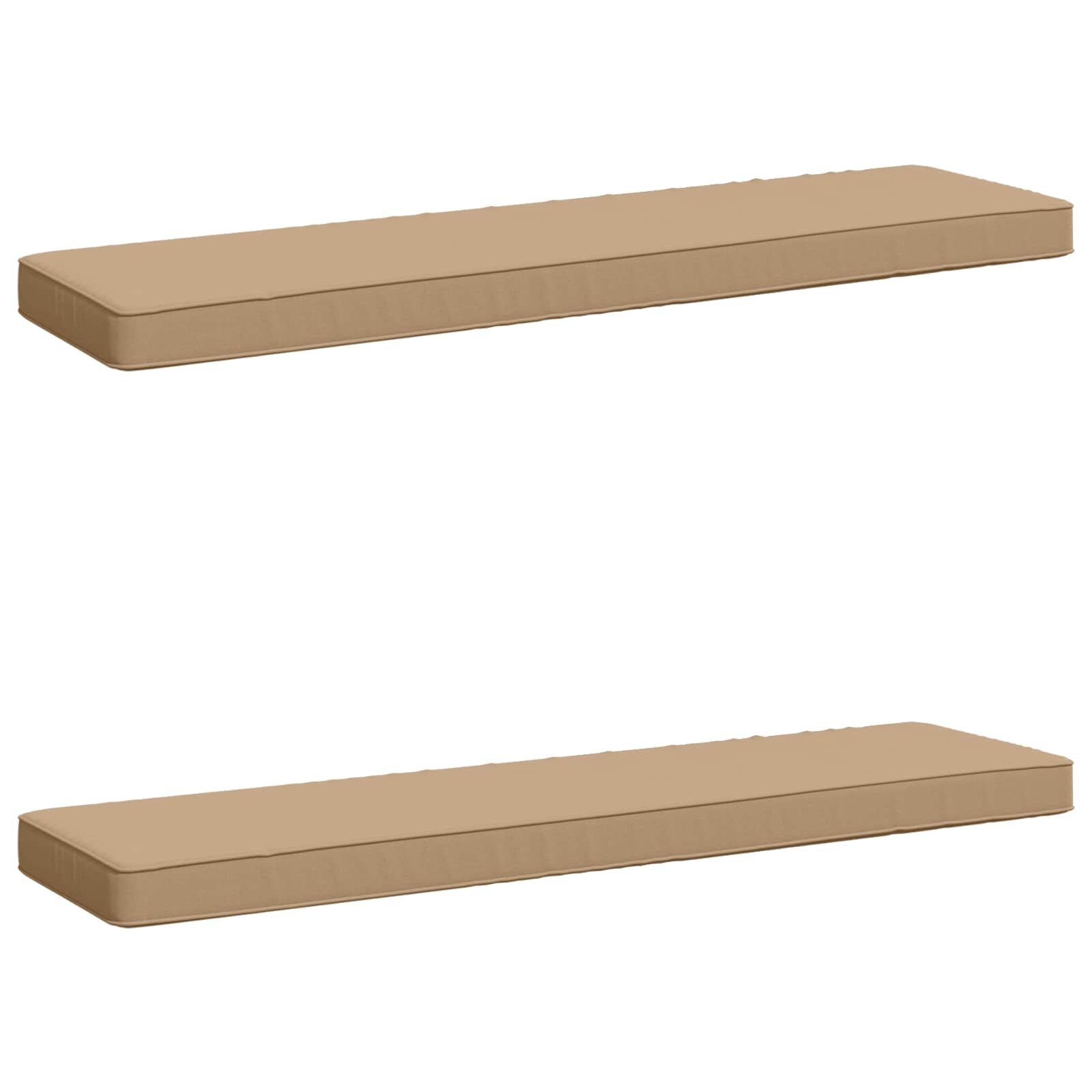 vidaXL Калъфи за пейки 2 части VUGHT 2 pcs 100% полиестер Пясък