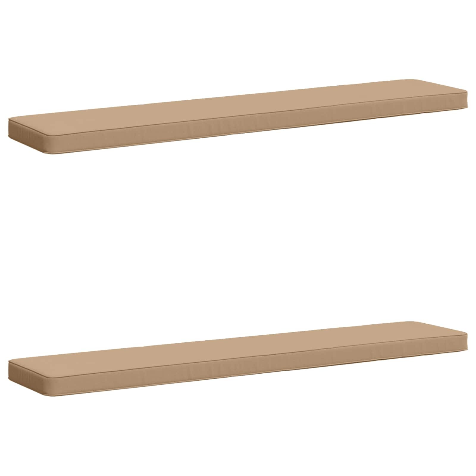 vidaXL Калъфи за пейки 2 части VUGHT 2 pcs 100% полиестер Пясък