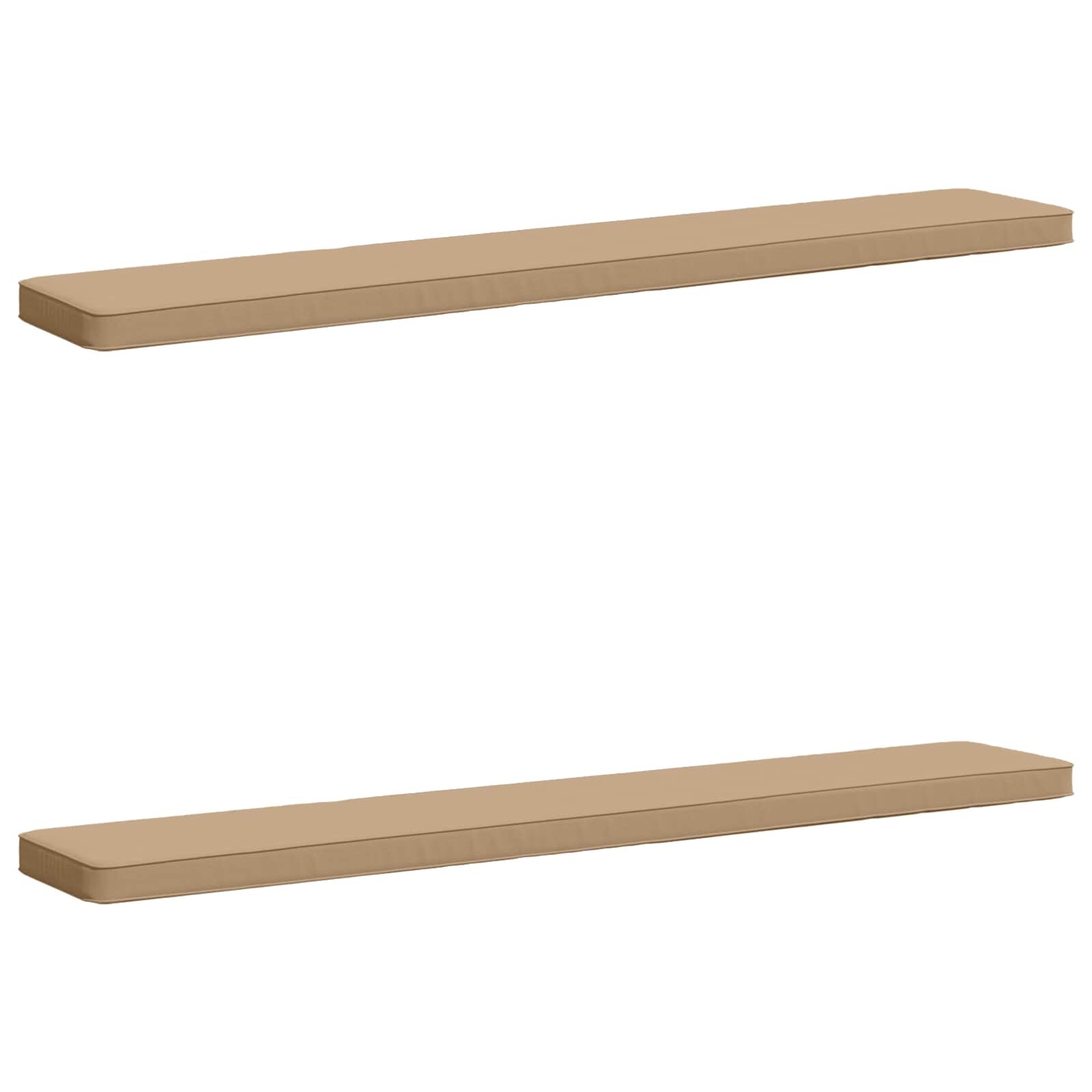 vidaXL Калъфи за пейки 2 части VUGHT 2 pcs 100% полиестер Пясък