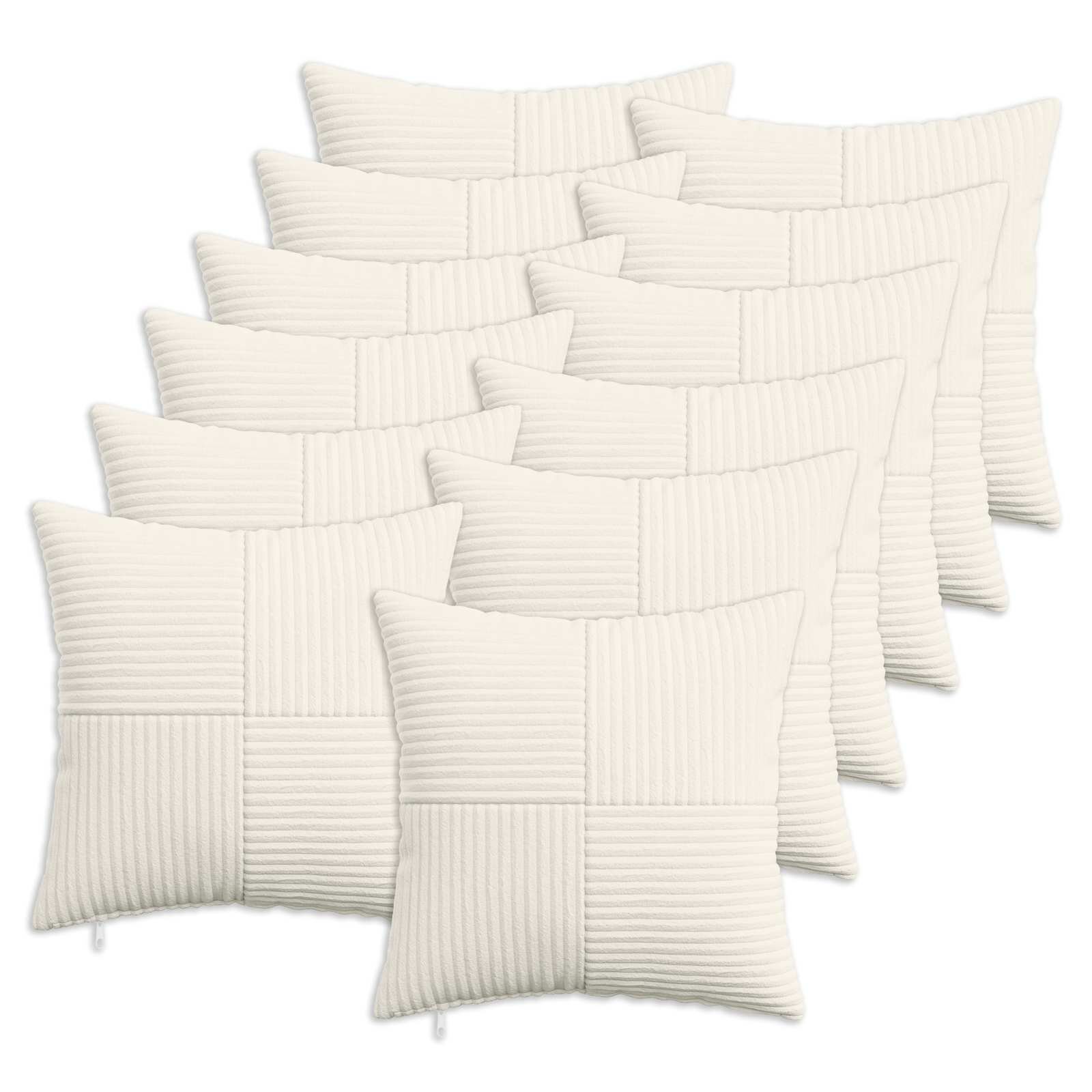 vidaXL Калъфка за възглавница 12 pcs ALMELO Кремаво 45 x 45 cm