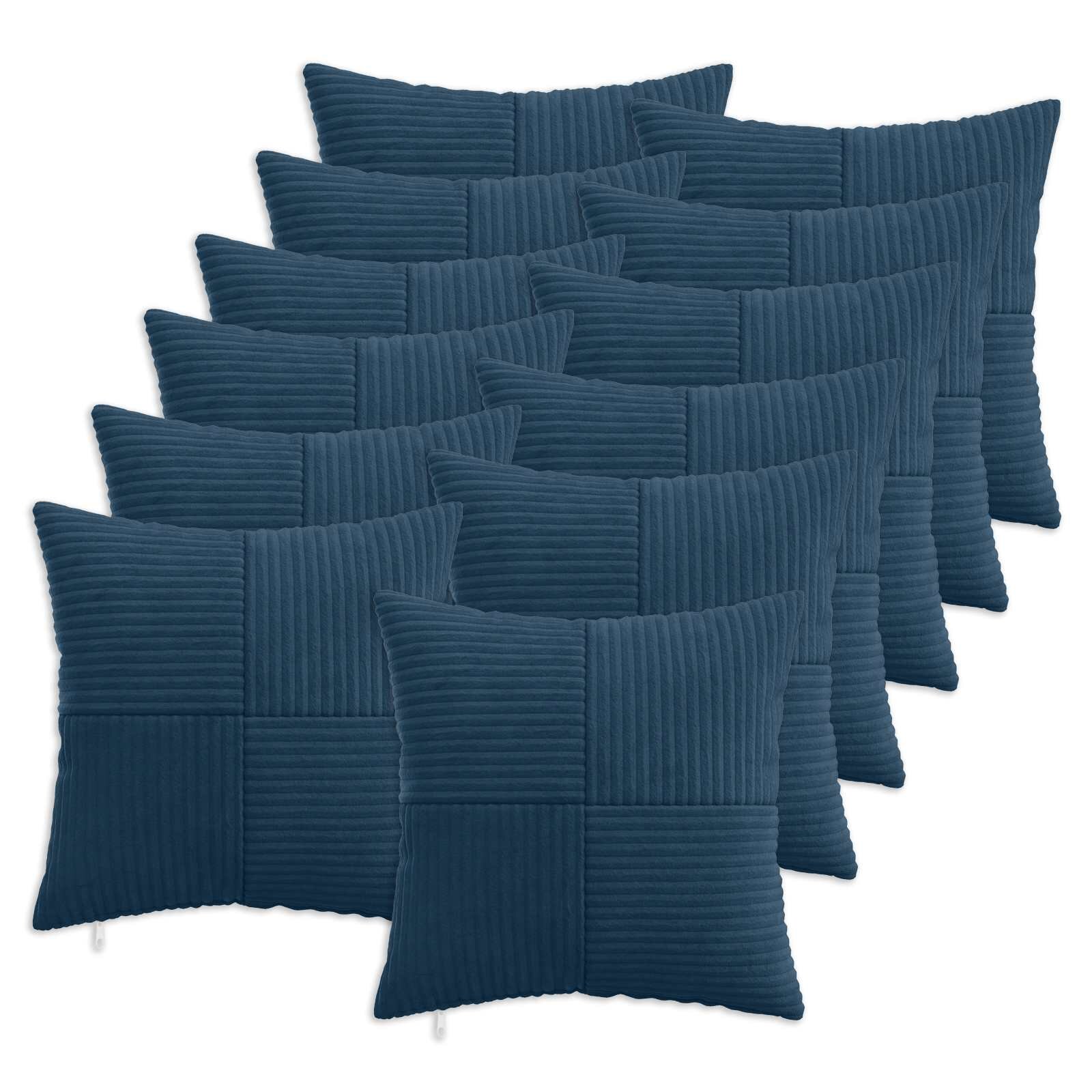 vidaXL Калъфка за възглавница 12 pcs ALMELO Морски син 40 x 40 cm
