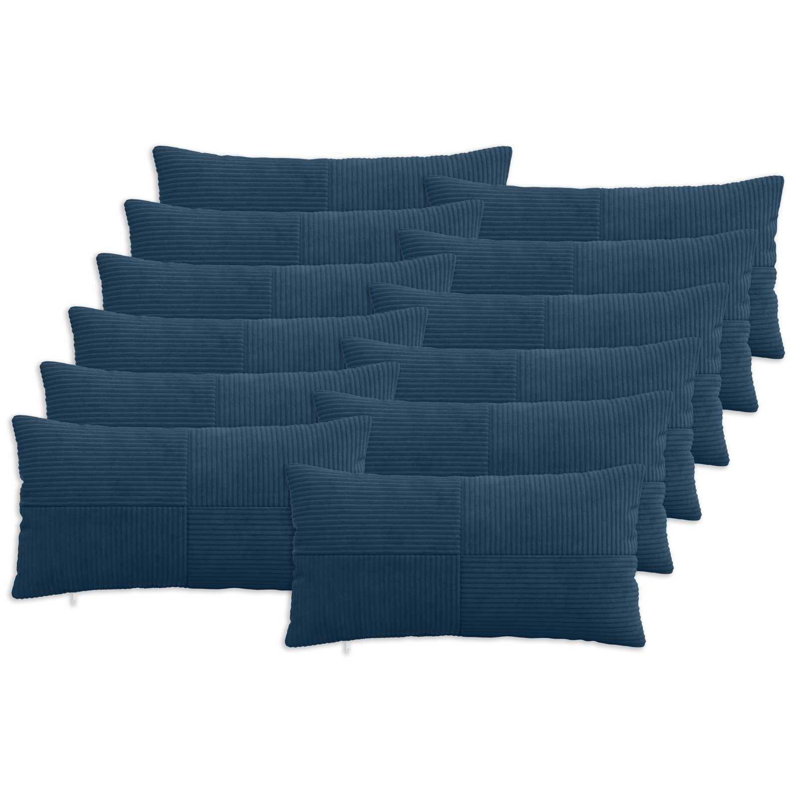 vidaXL Калъфка за възглавница 12 pcs ALMELO Морски син 40 x 80 cm