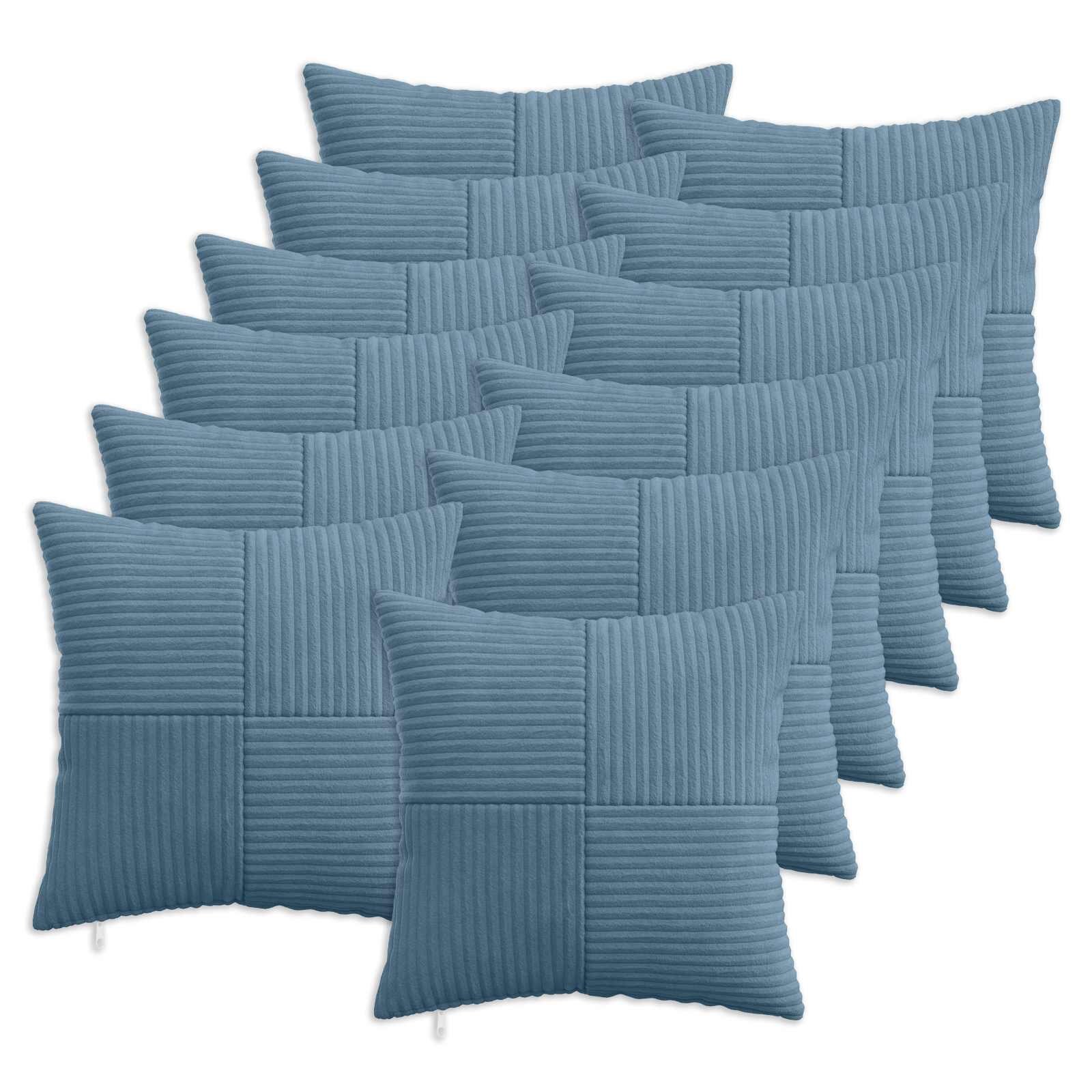vidaXL Калъфка за възглавница 12 pcs ALMELO Синьо 40 x 40 cm кордурой