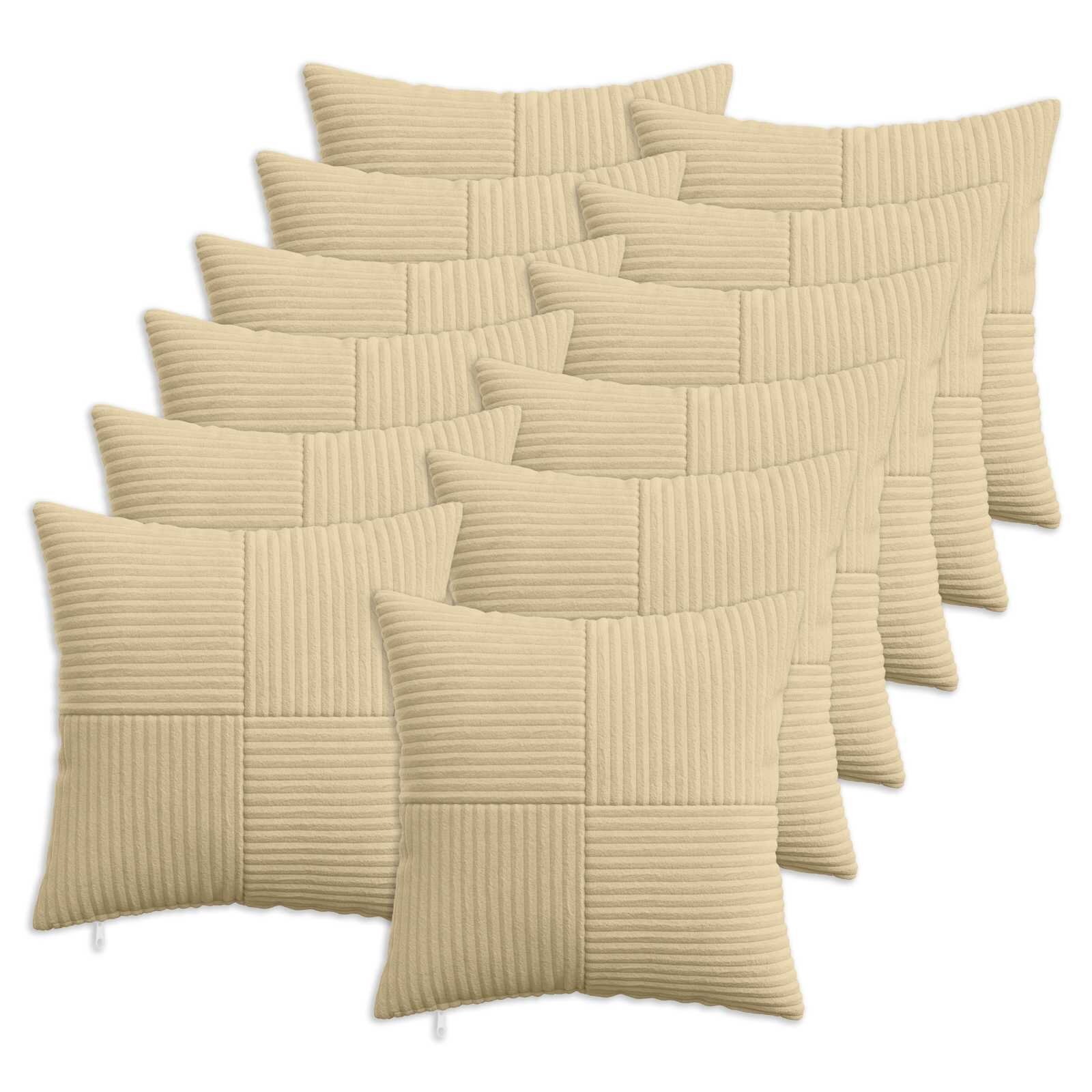 vidaXL Калъфка за възглавница 12 pcs ALMELO Сивозелен 50 x 50 cm
