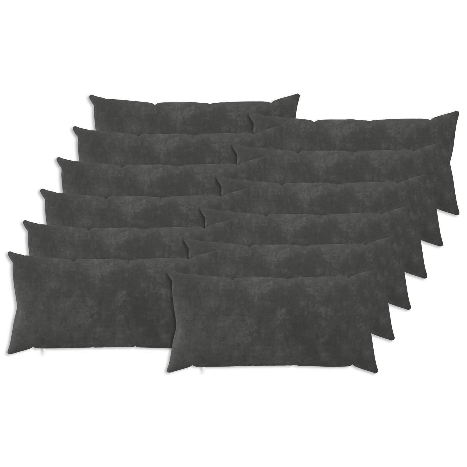 vidaXL Калъфка за възглавница 12 pcs HEERLEN Антрацит 40 x 80 cm