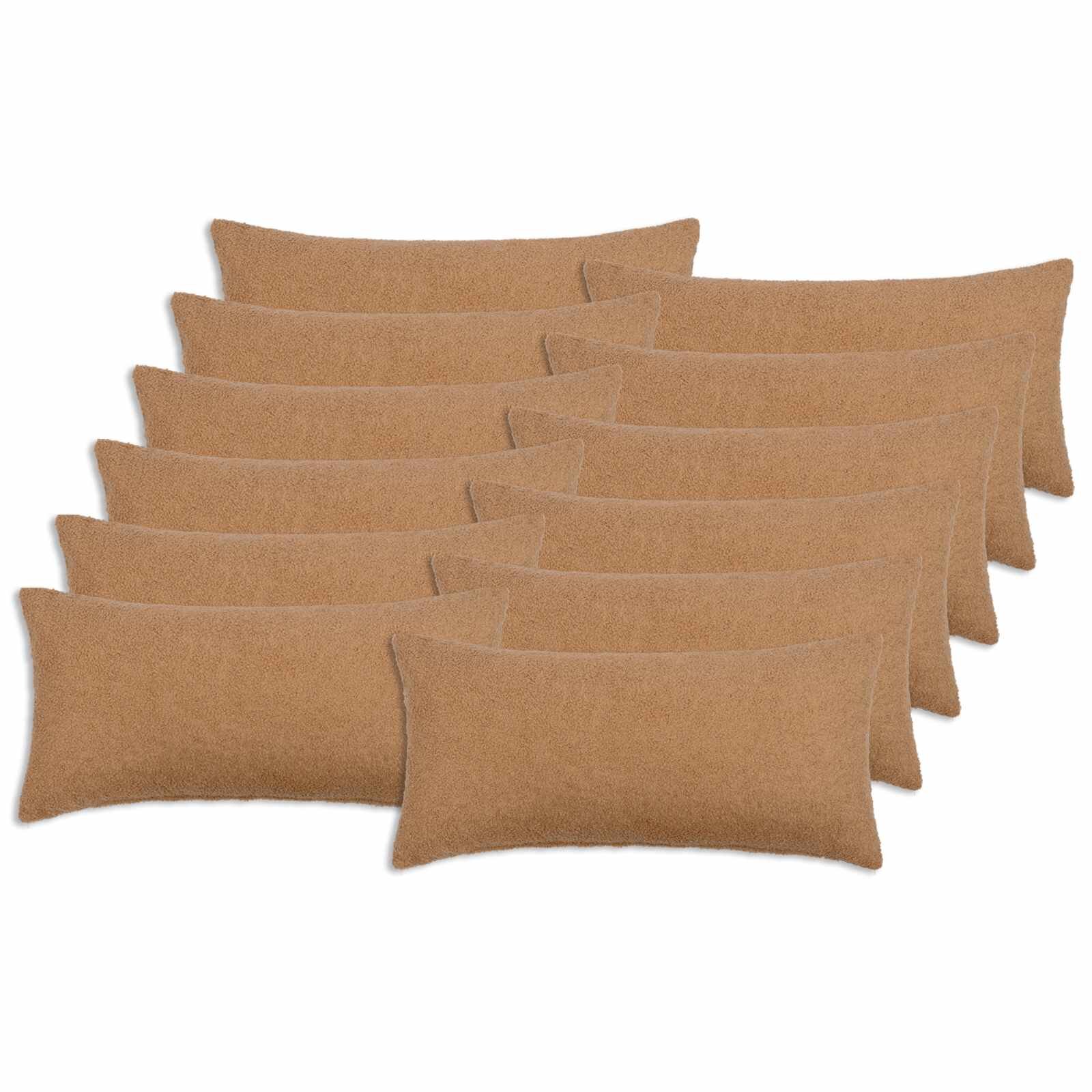 vidaXL Калъфка за възглавница 12 pcs HEERLEN Бежово 40 x 80 cm Букле