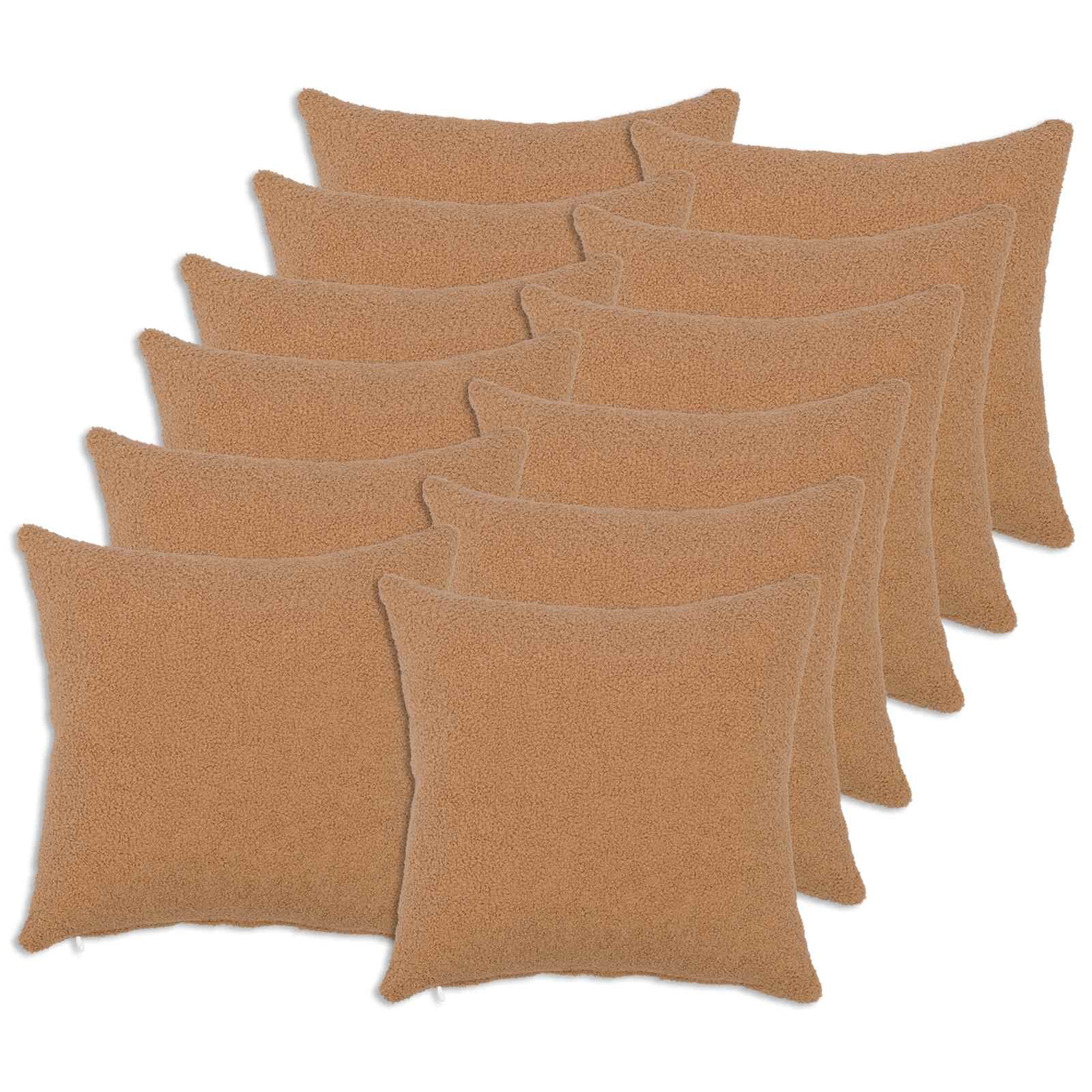 vidaXL Калъфка за възглавница 12 pcs HEERLEN Бежово 50 x 50 cm Букле