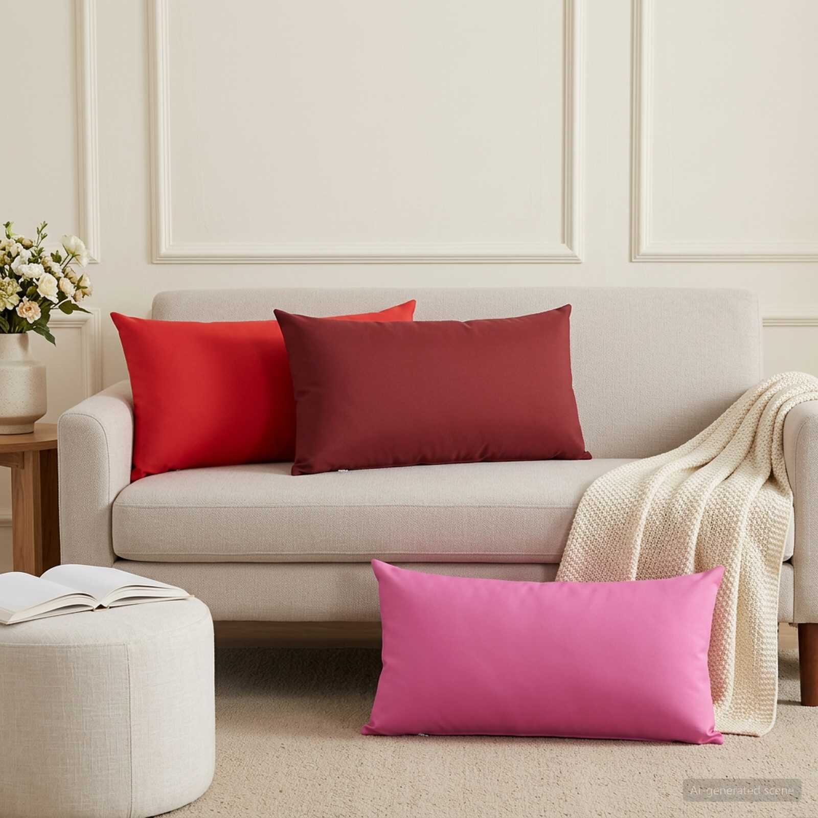 vidaXL Калъфка за възглавница 12 pcs HEERLEN Червено 40 x 80 cm