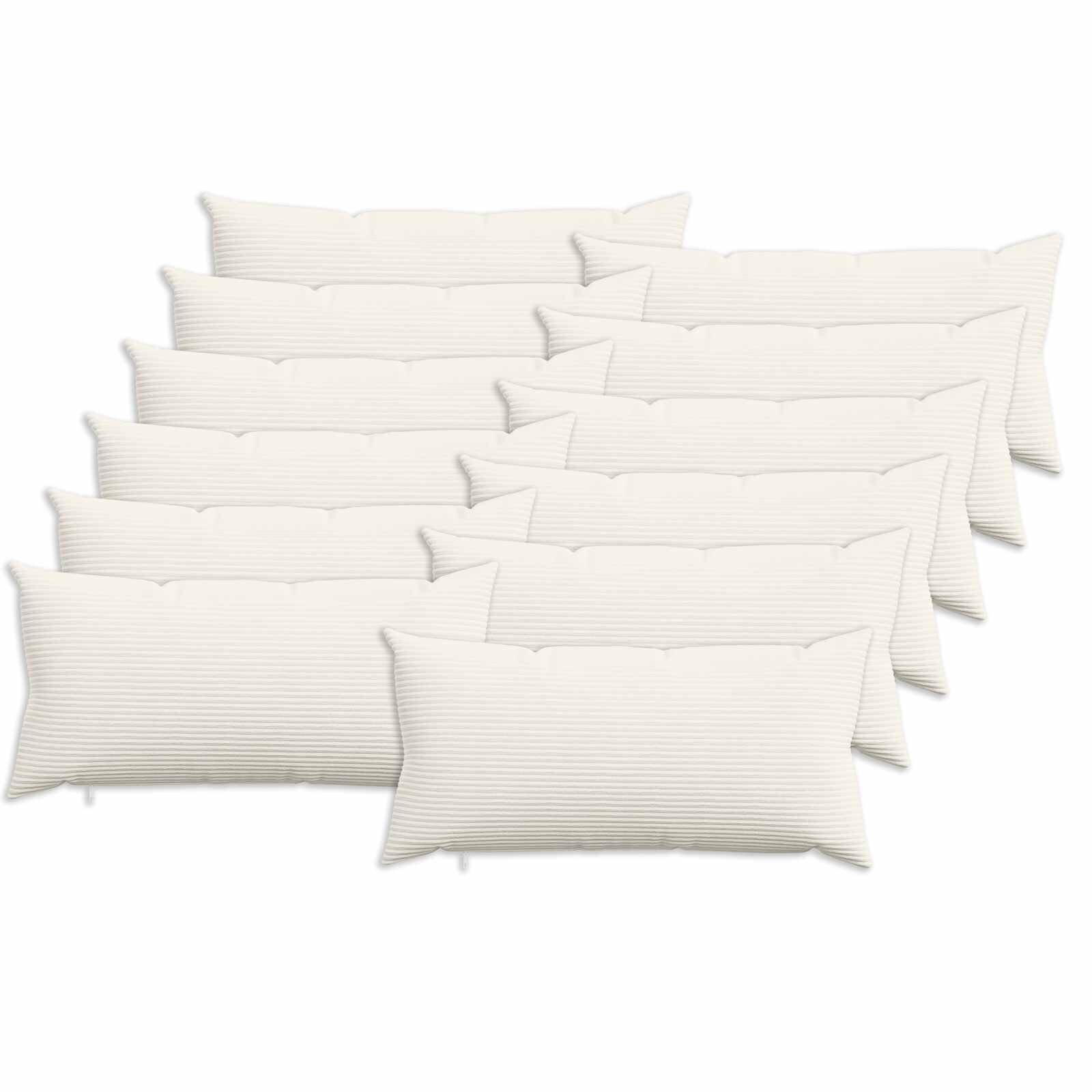 vidaXL Калъфка за възглавница 12 pcs HEERLEN Кремаво 40 x 80 cm