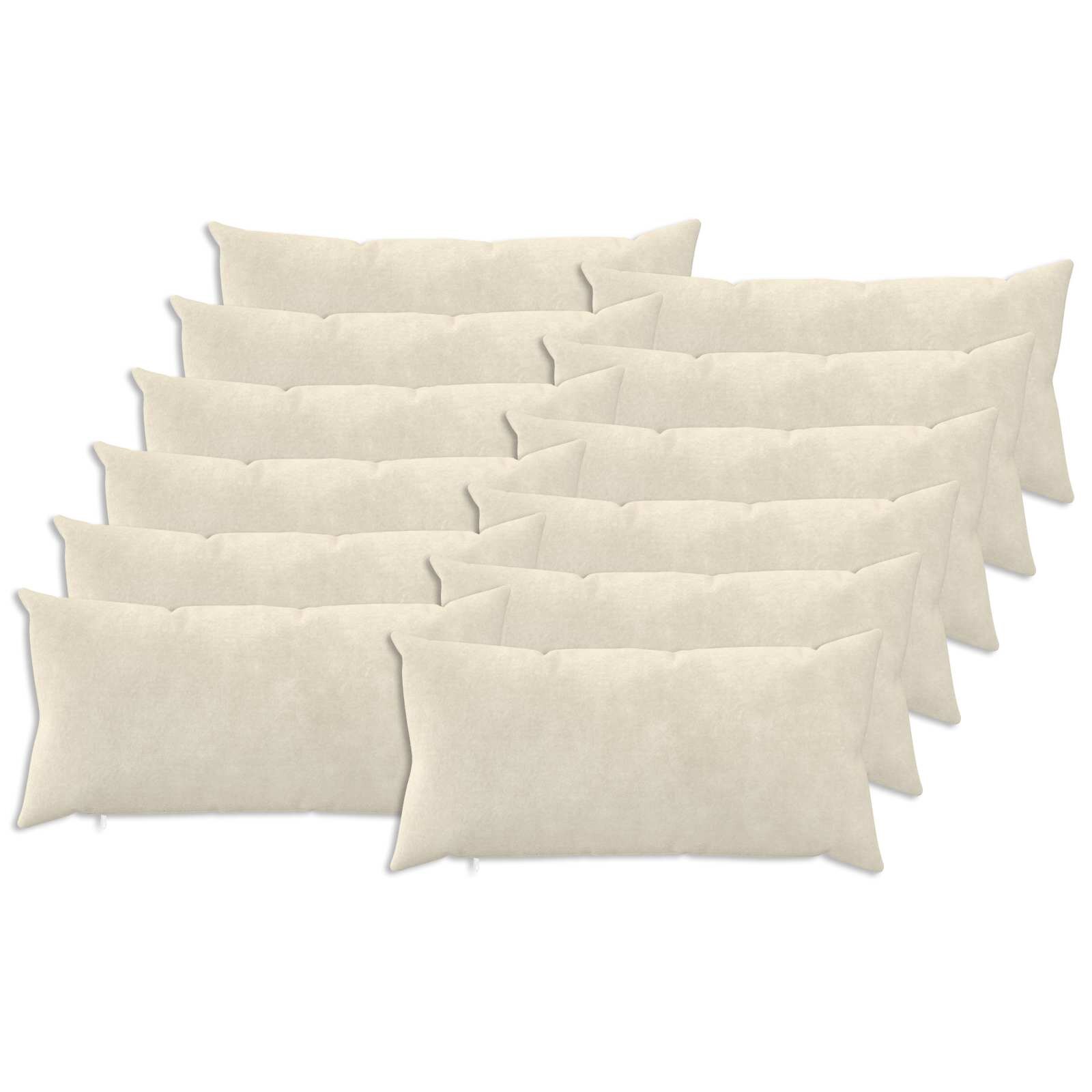 vidaXL Калъфка за възглавница 12 pcs HEERLEN Кремаво 40 x 80 cm