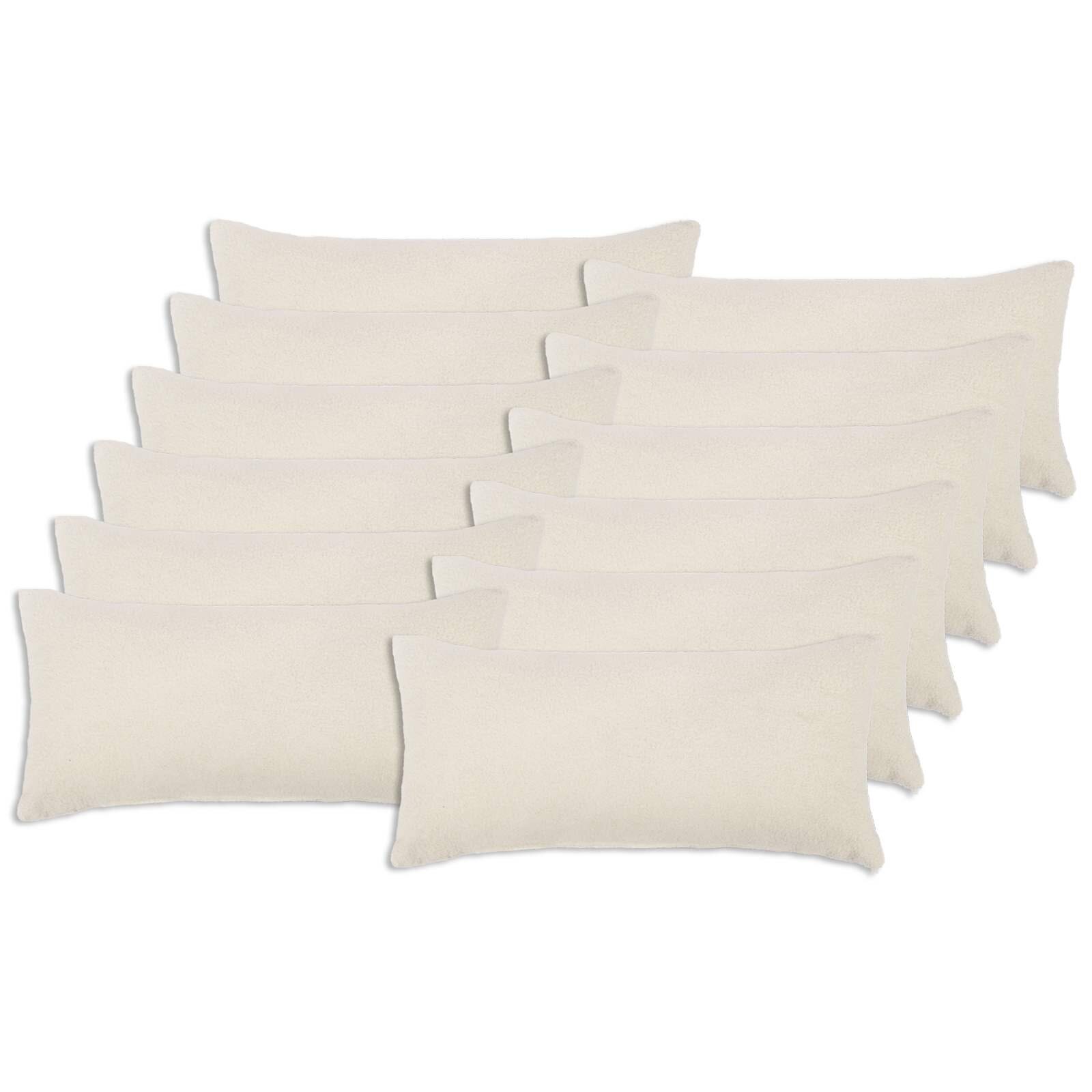 vidaXL Калъфка за възглавница 12 pcs HEERLEN Кремаво 40 x 80 cm Букле