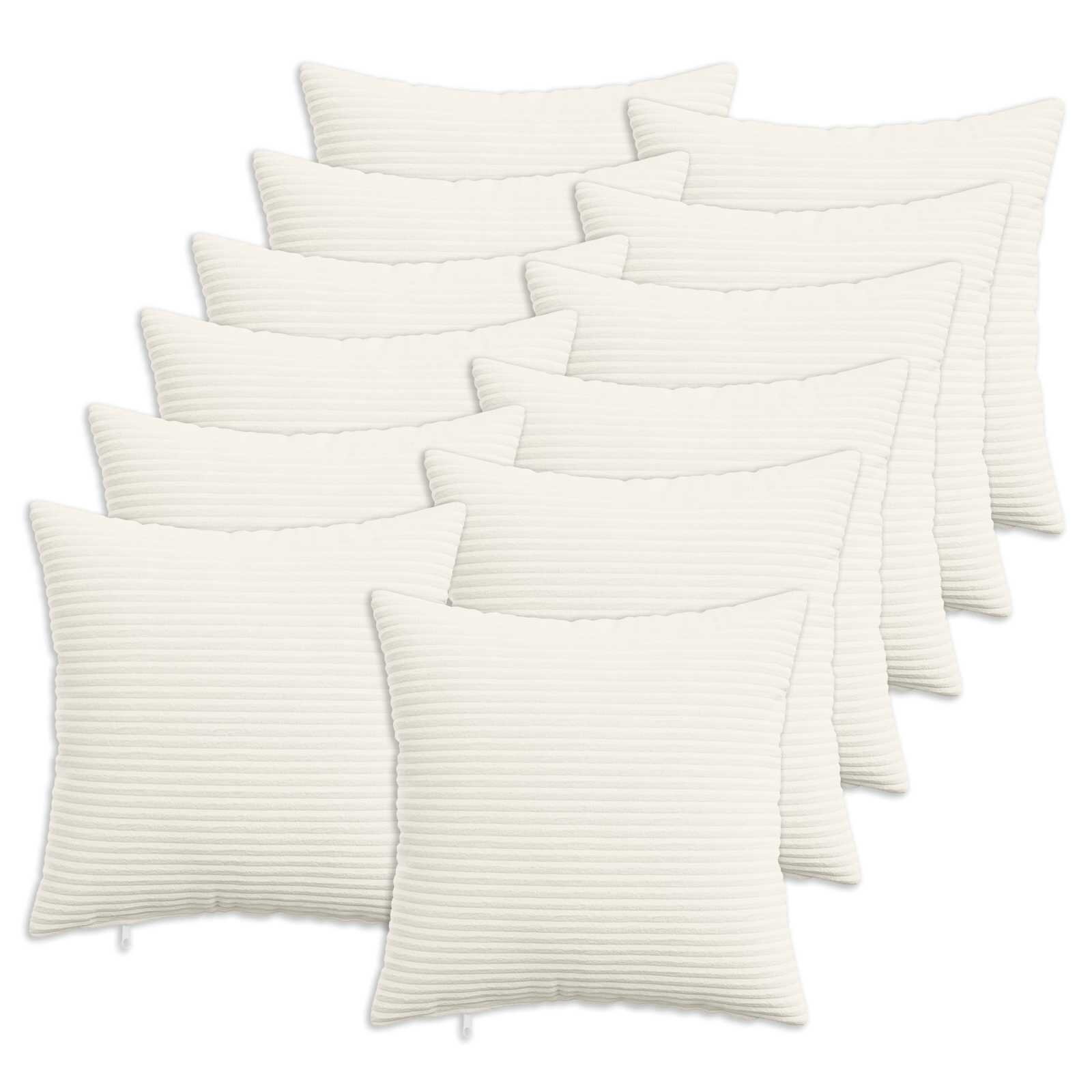 vidaXL Калъфка за възглавница 12 pcs HEERLEN Кремаво 45 x 45 cm