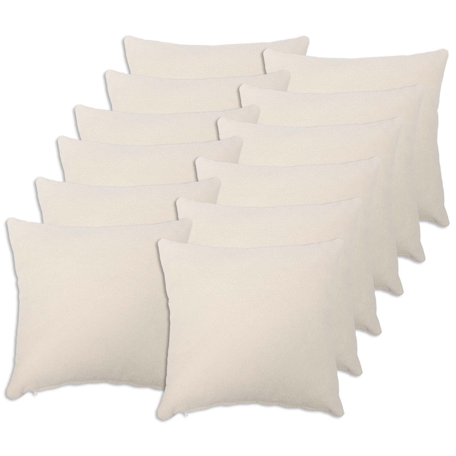 vidaXL Калъфка за възглавница 12 pcs HEERLEN Кремаво 50 x 50 cm Букле