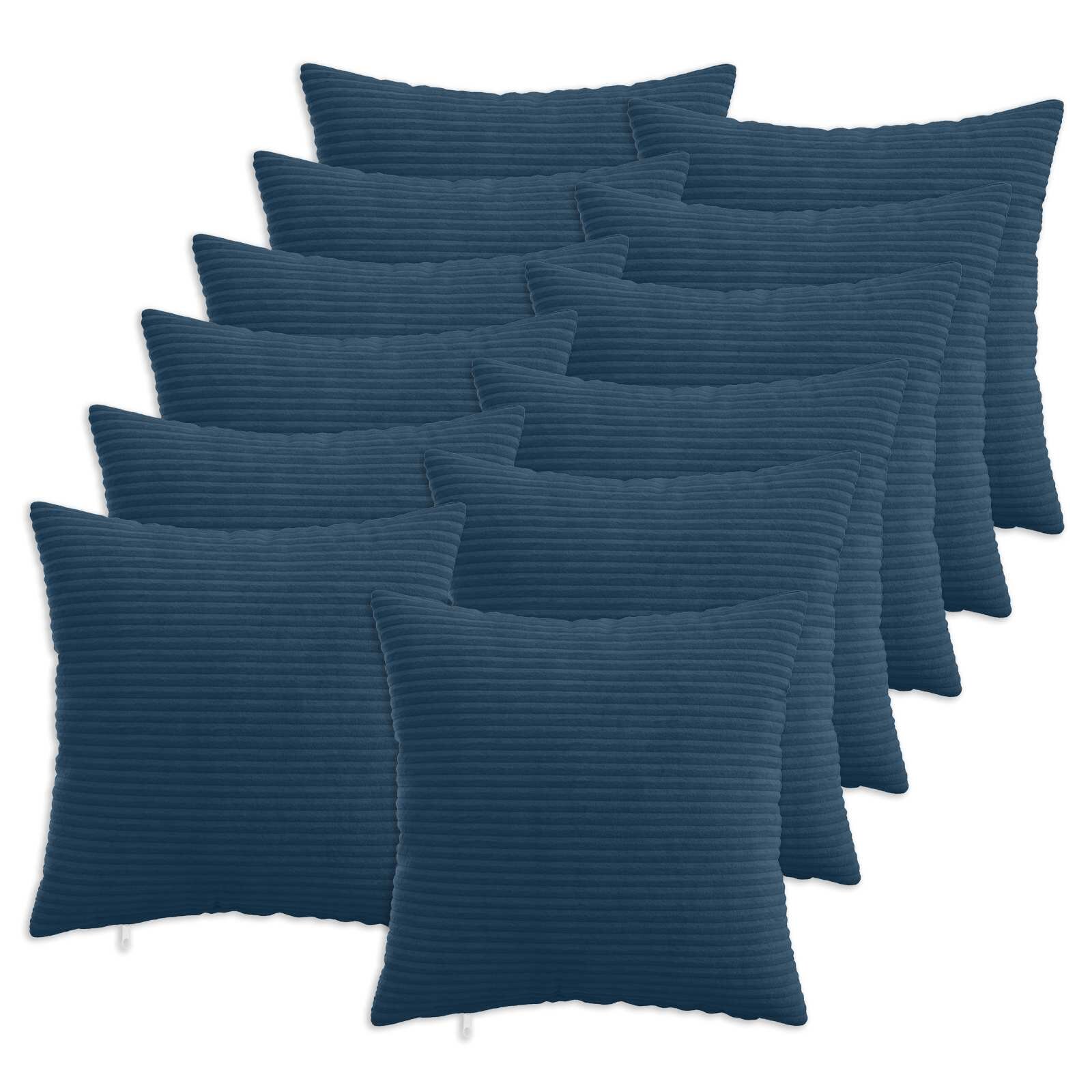 vidaXL Калъфка за възглавница 12 pcs HEERLEN Морски син 50 x 50 cm