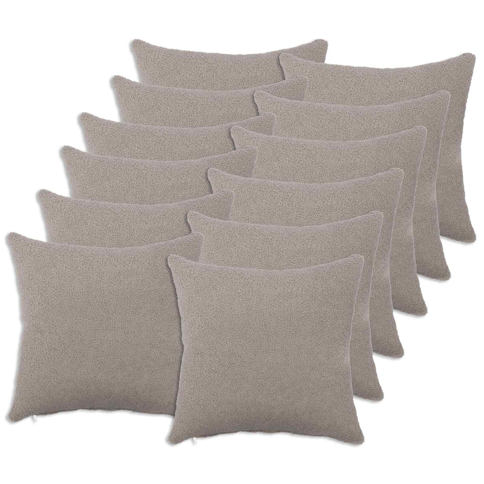 vidaXL Калъфка за възглавница 12 pcs HEERLEN Светлосиво 40 x 40 cm