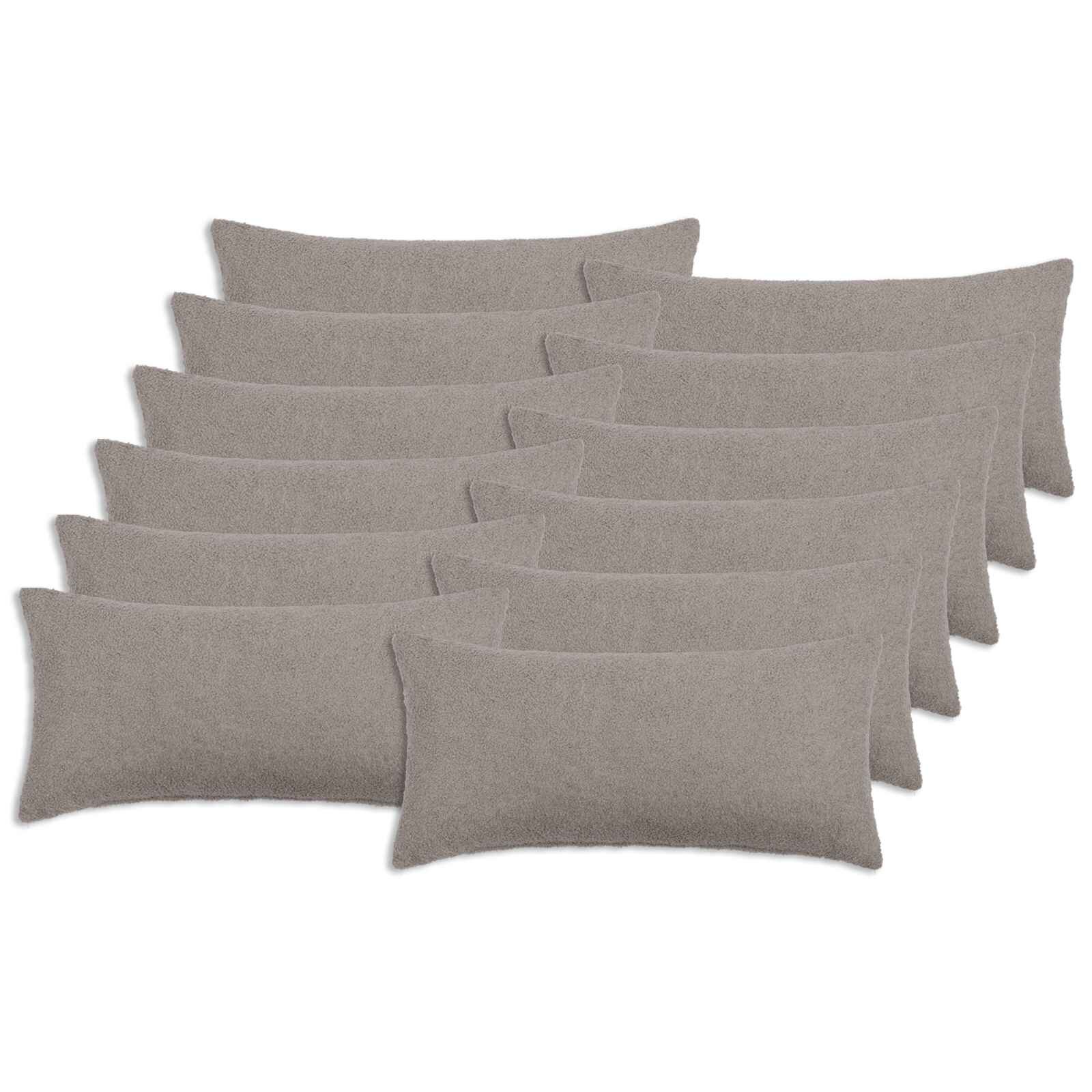 vidaXL Калъфка за възглавница 12 pcs HEERLEN Светлосиво 40 x 80 cm