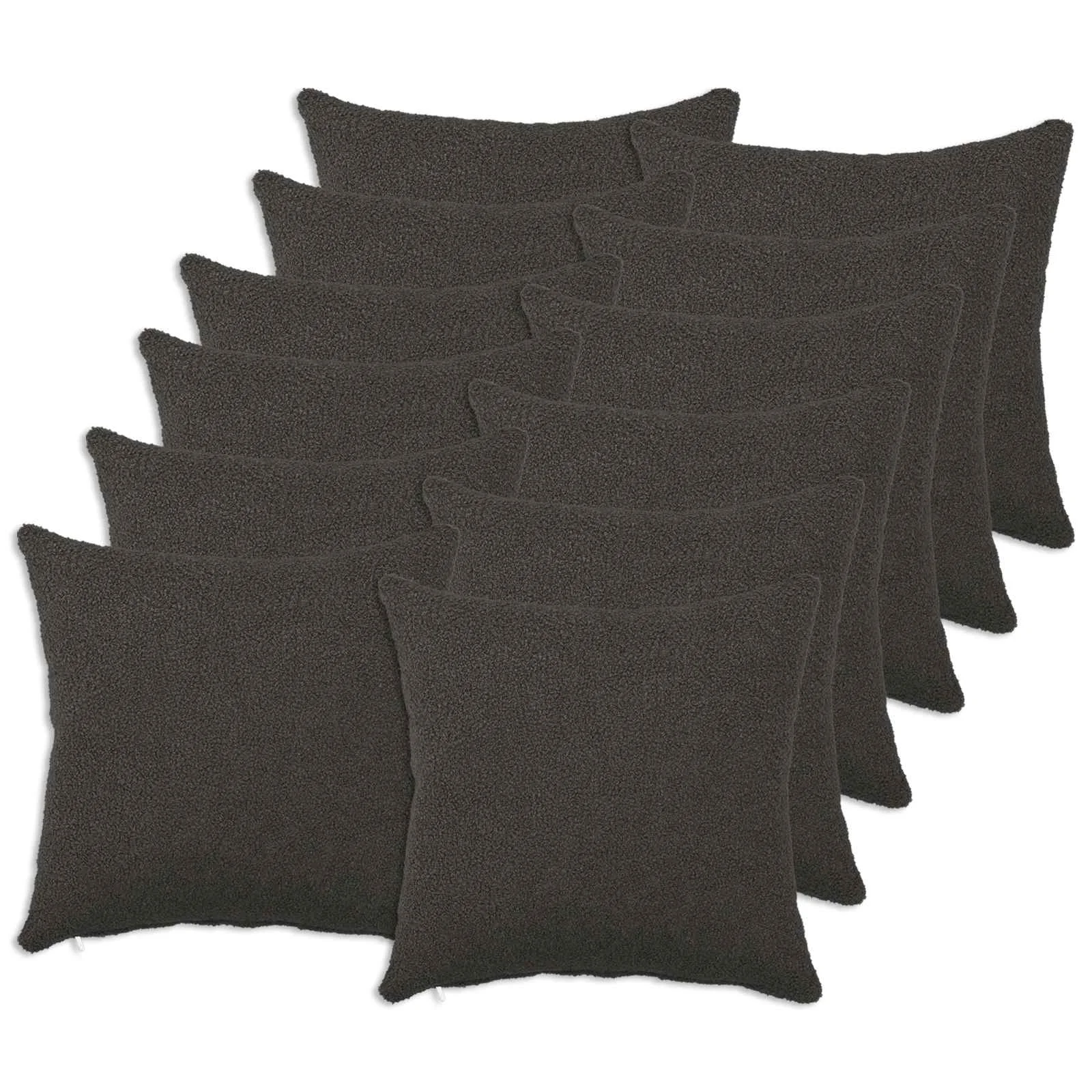 vidaXL Калъфка за възглавница 12 pcs HEERLEN Тъмносиво 45 x 45 cm