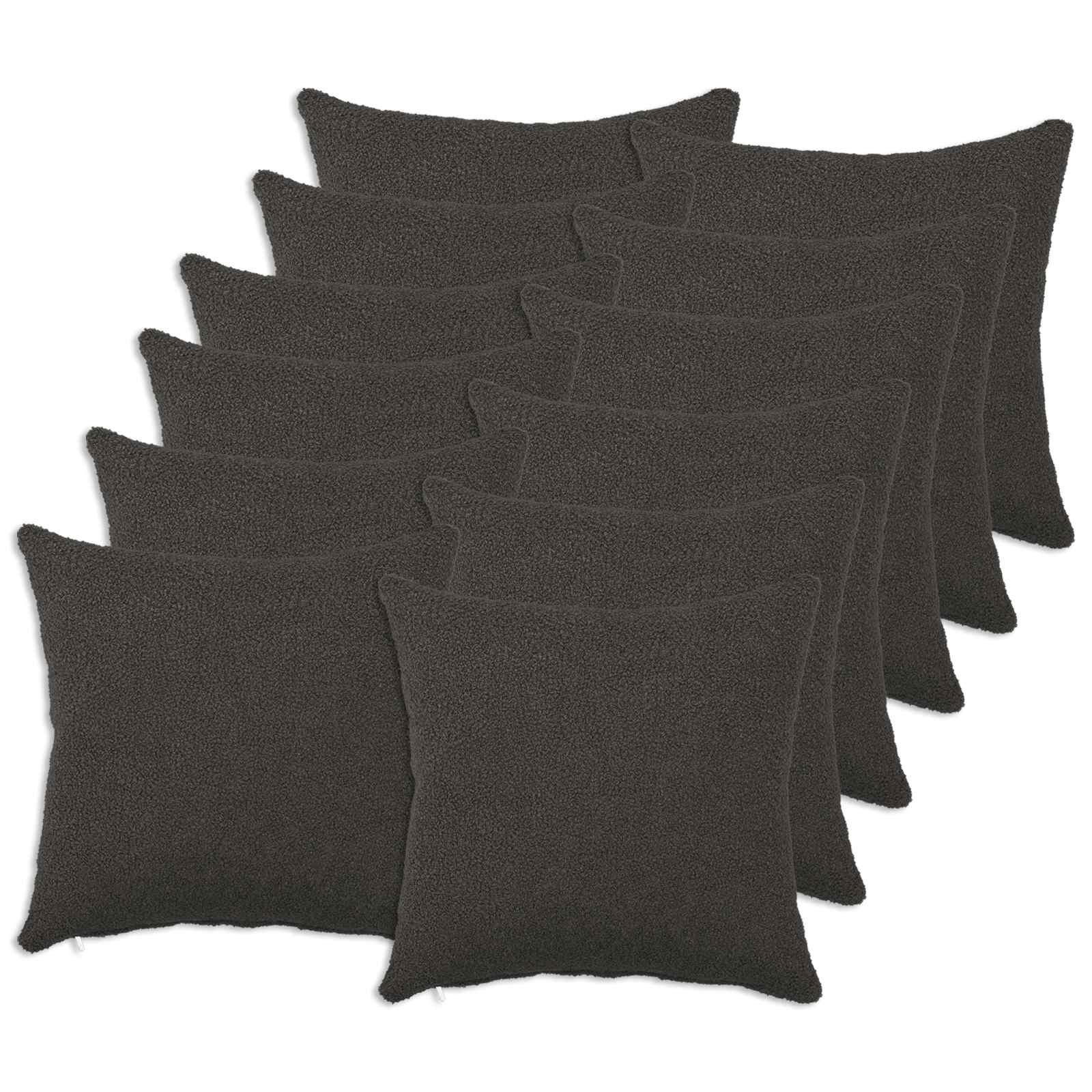 vidaXL Калъфка за възглавница 12 pcs HEERLEN Тъмносиво 50 x 50 cm