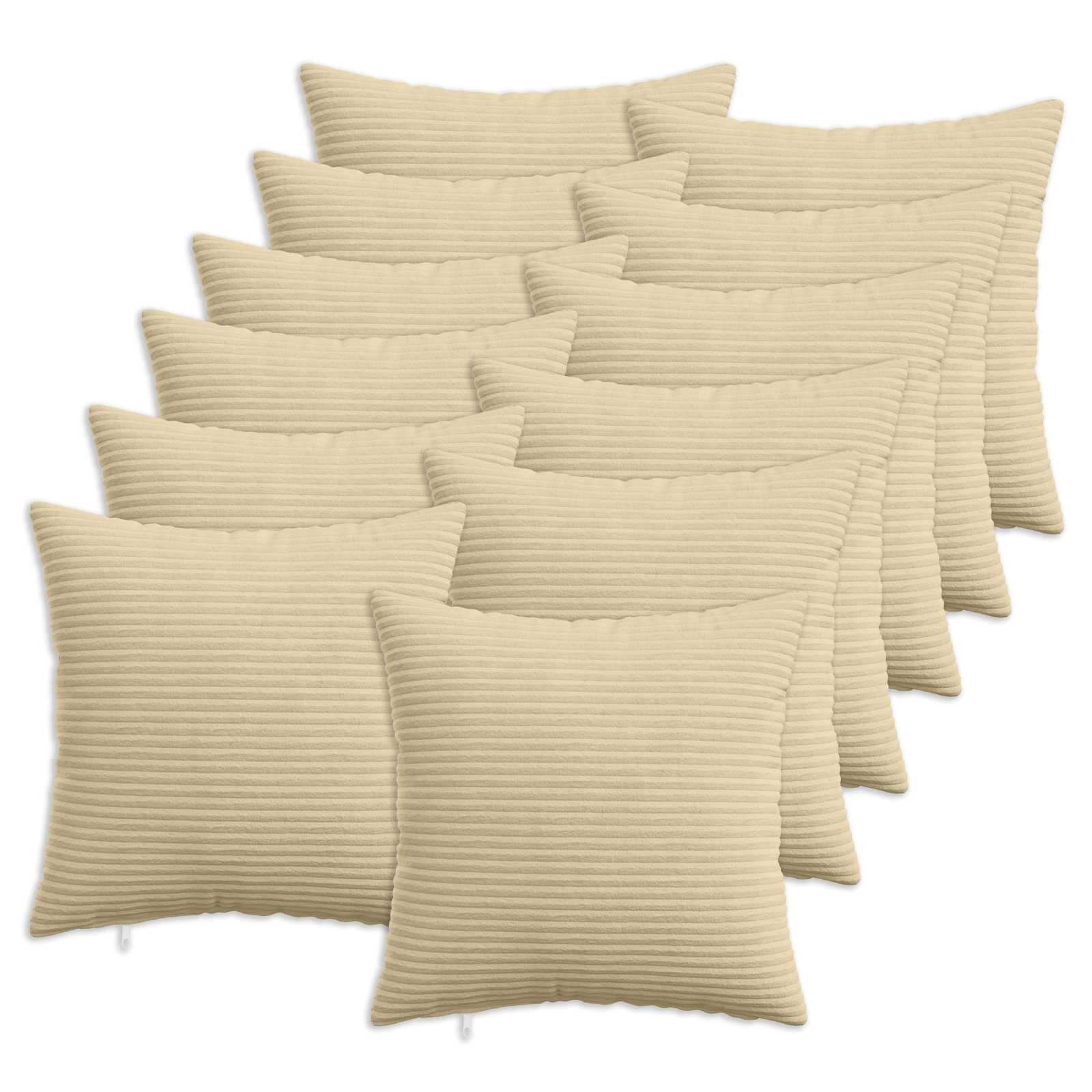 vidaXL Калъфка за възглавница 12 pcs HEERLEN Зелен Сив 50 x 50 cm