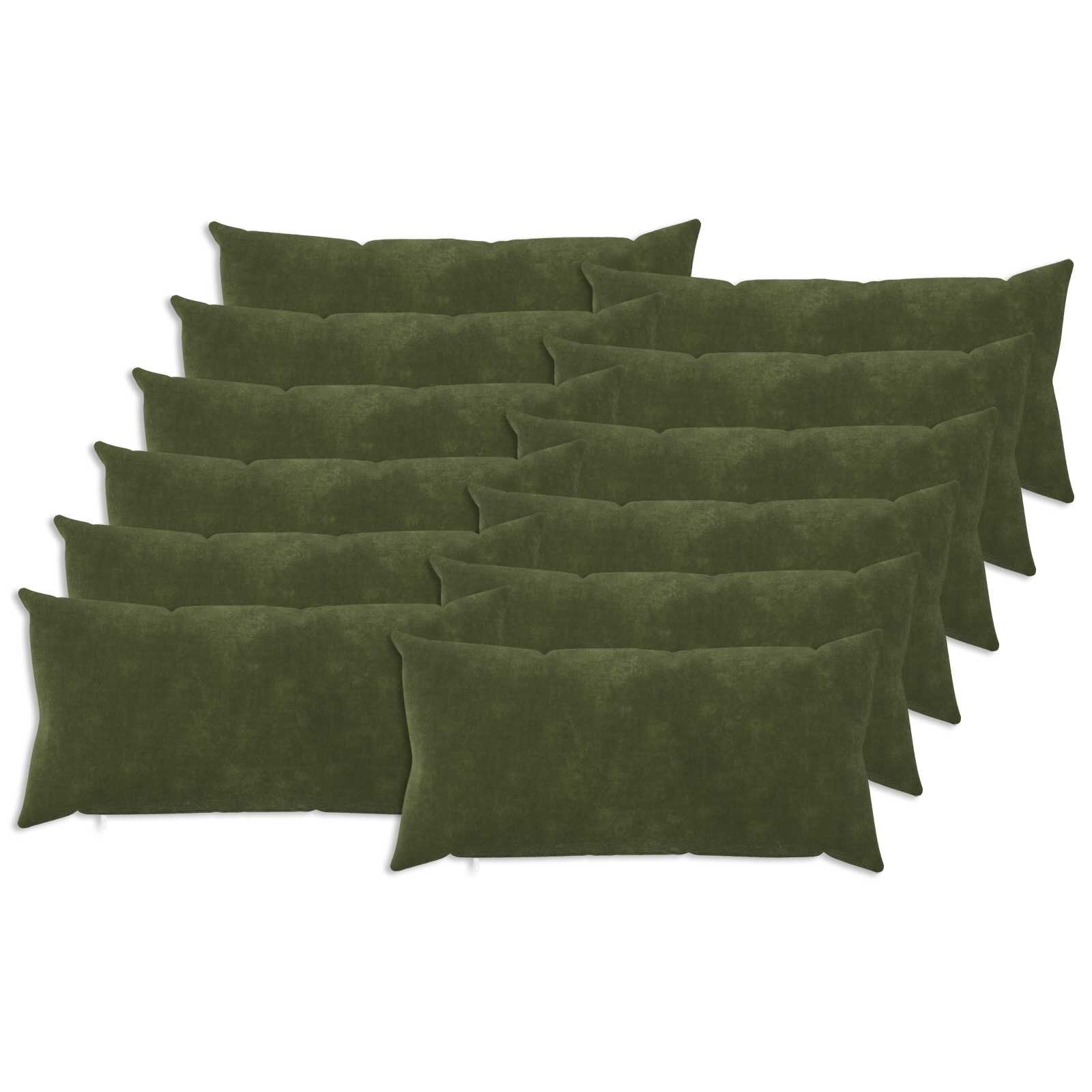 vidaXL Калъфка за възглавница 12 pcs HEERLEN Зелено 40 x 80 cm