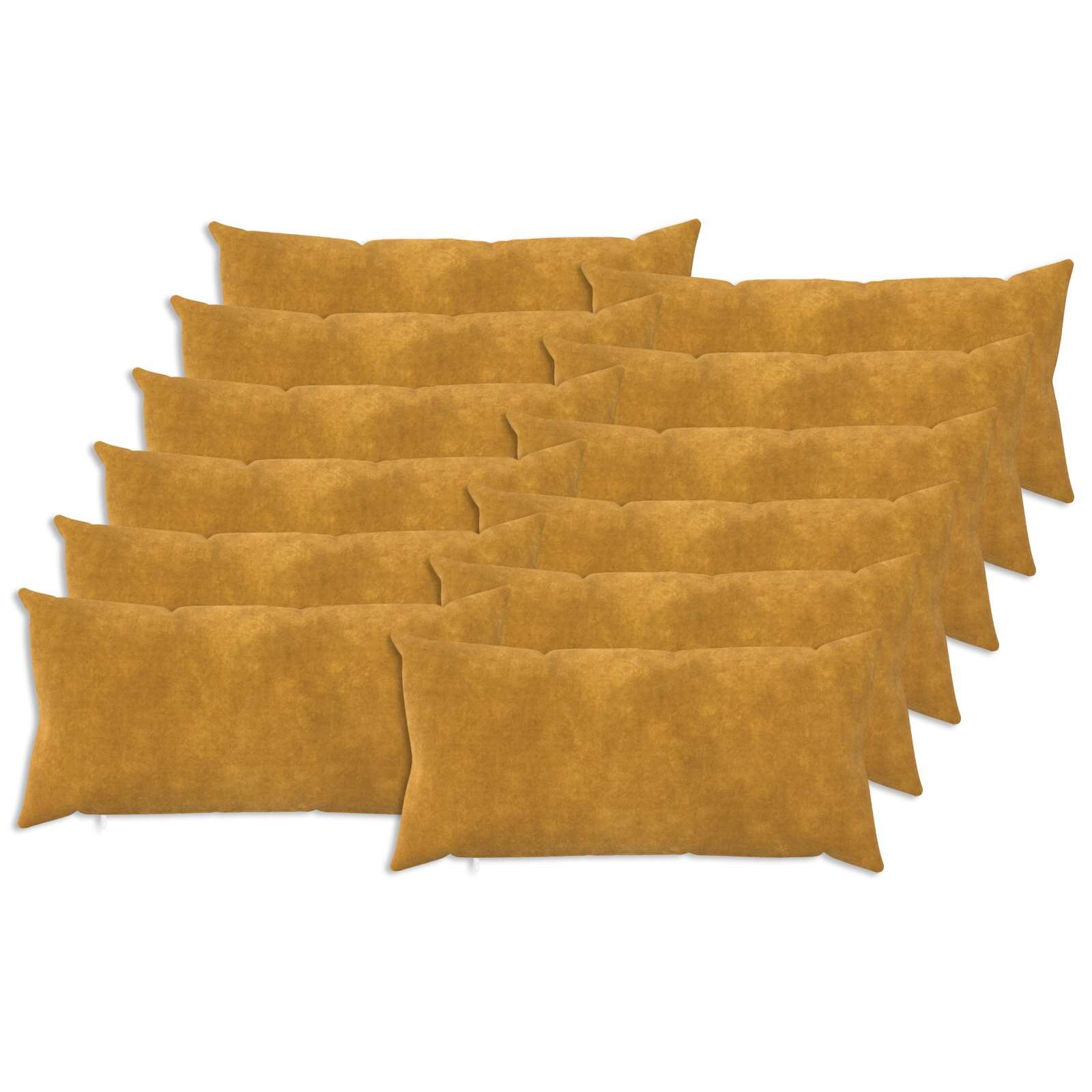 vidaXL Калъфка за възглавница 12 pcs HEERLEN Жълто 40 x 80 cm