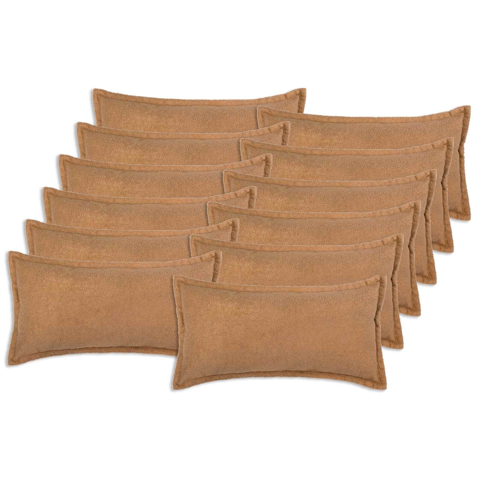 vidaXL Калъфка за възглавница 12 pcs HOUTEN Бежово 40 x 80 cm Букле