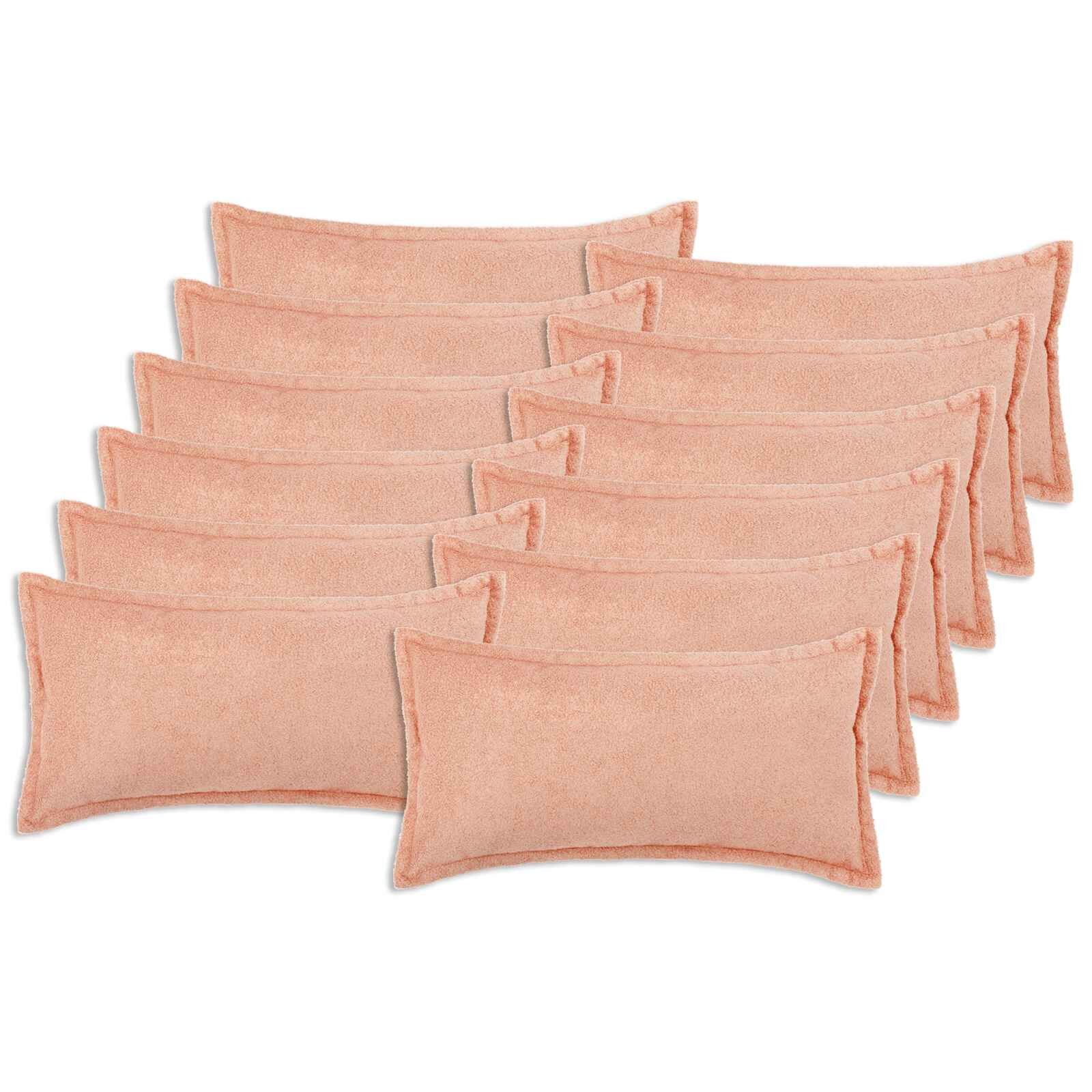 vidaXL Калъфка за възглавница 12 pcs HOUTEN Розово 40 x 80 cm Букле