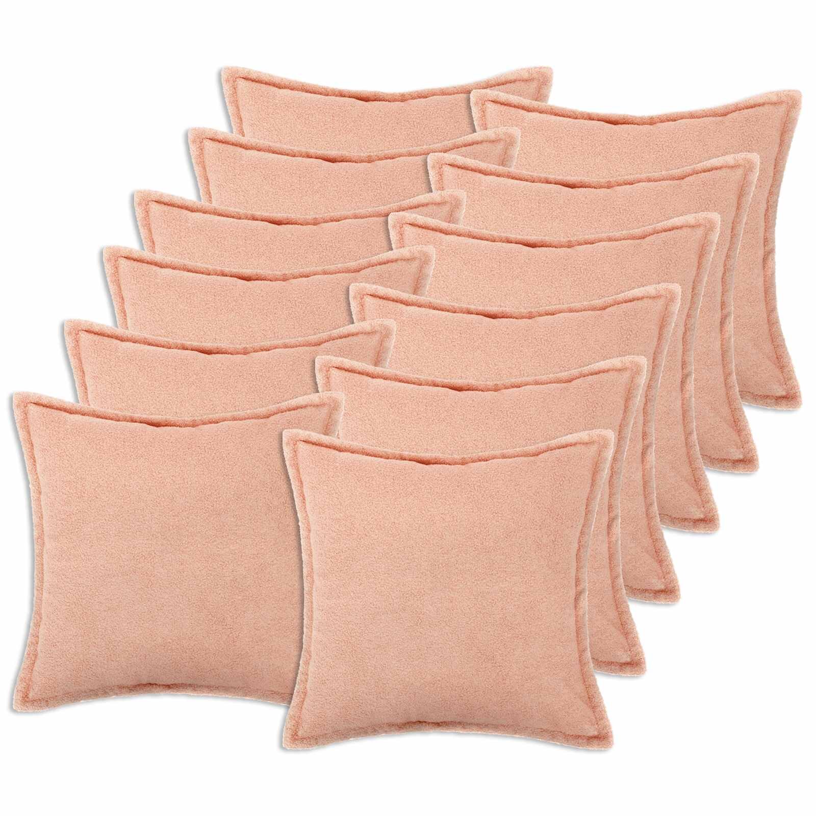 vidaXL Калъфка за възглавница 12 pcs HOUTEN Розово 45 x 45 cm Букле