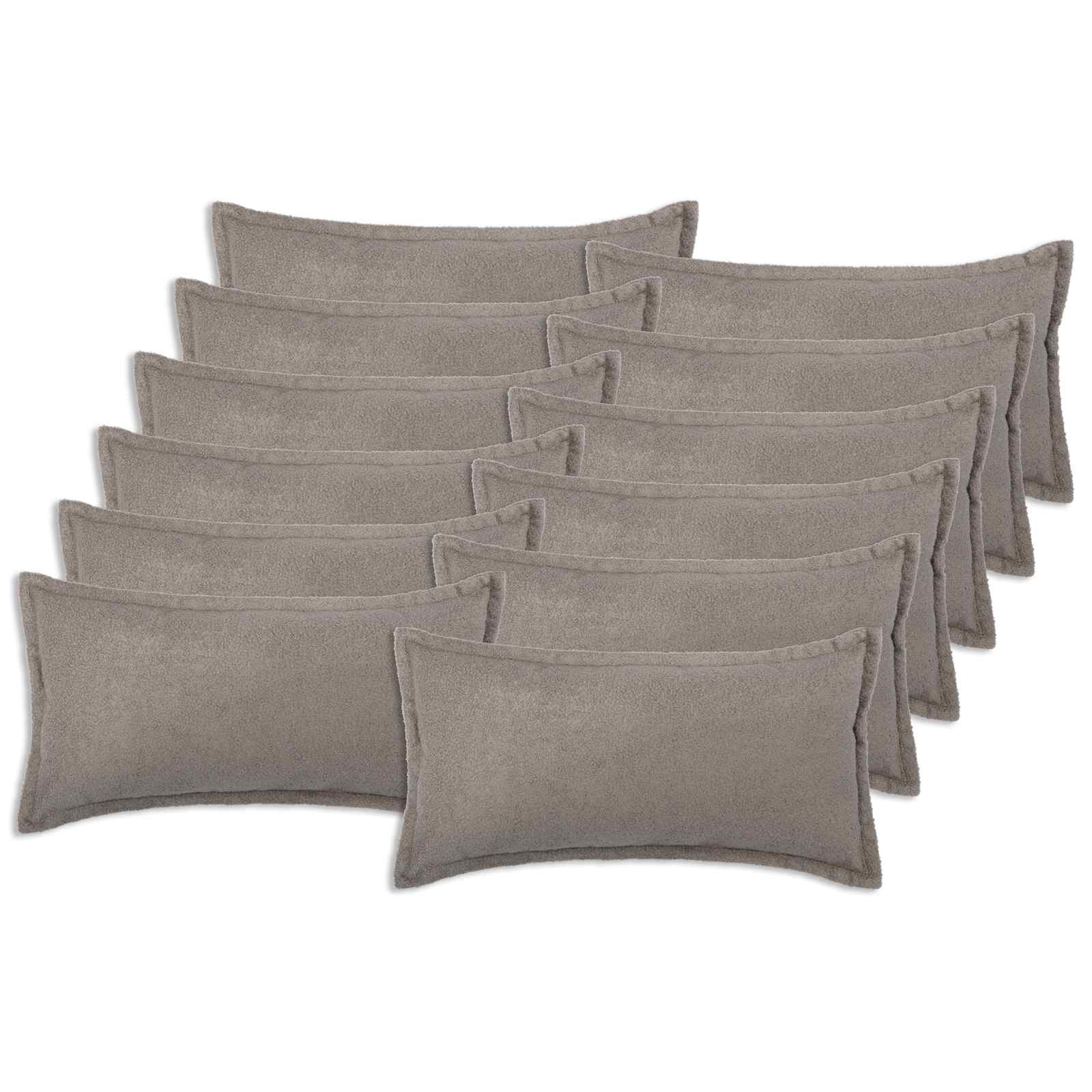 vidaXL Калъфка за възглавница 12 pcs HOUTEN Светлосиво 40 x 80 cm