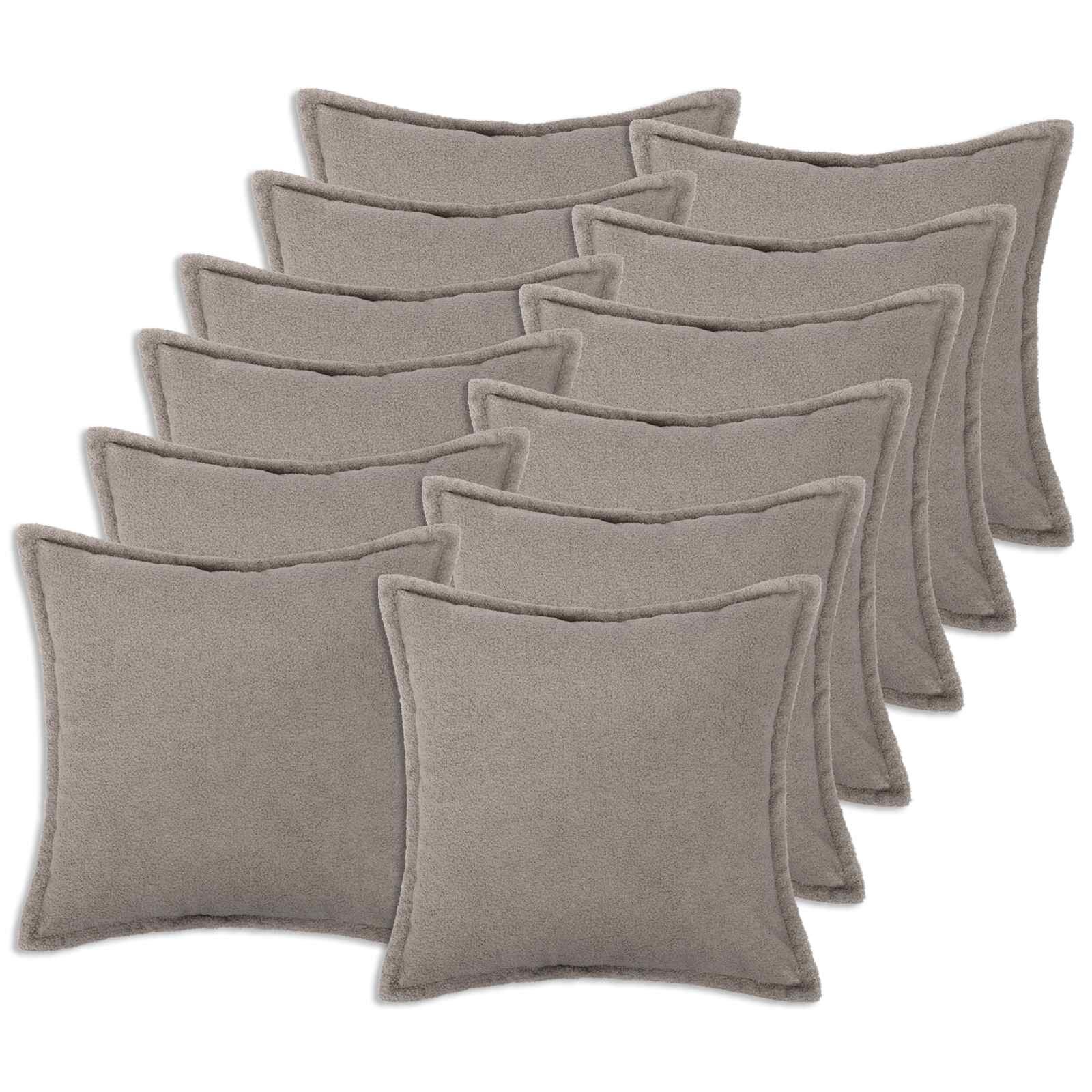 vidaXL Калъфка за възглавница 12 pcs HOUTEN Светлосиво 45 x 45 cm