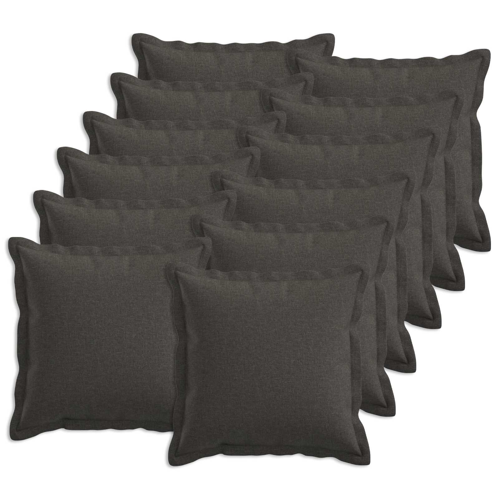 vidaXL Калъфка за възглавница 12 pcs HOUTEN Тъмносиво 45 x 45 cm