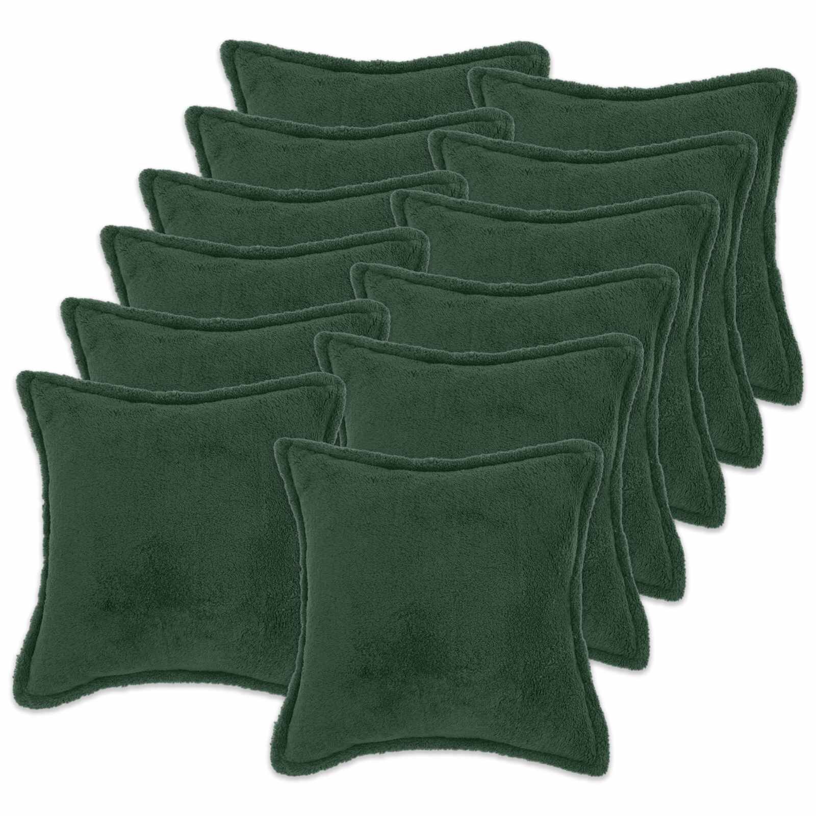 vidaXL Калъфка за възглавница 12 pcs HOUTEN Тъмнозелено 50 x 50 cm