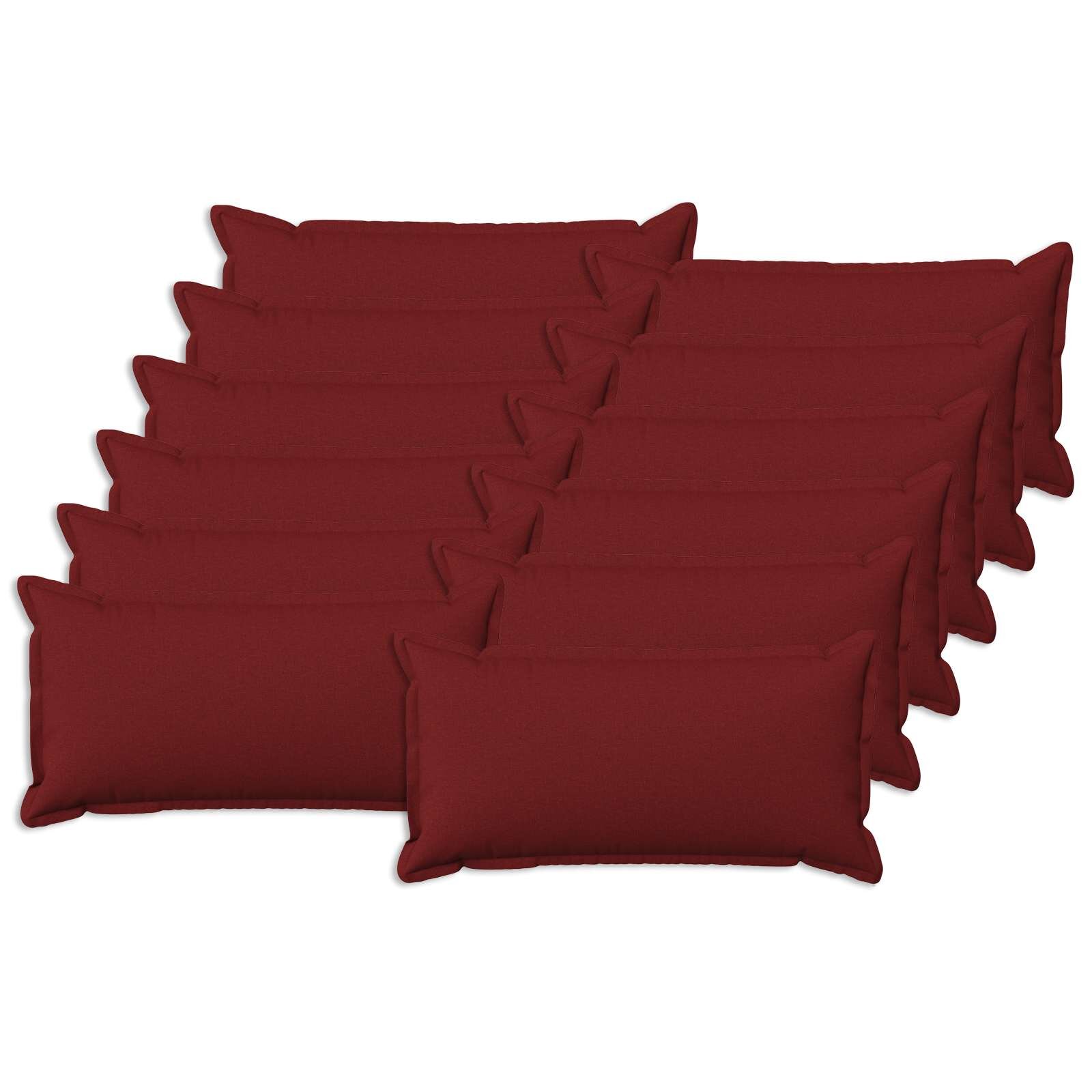vidaXL Калъфка за възглавница 12 pcs HOUTEN Виненочервен 40 x 80 cm