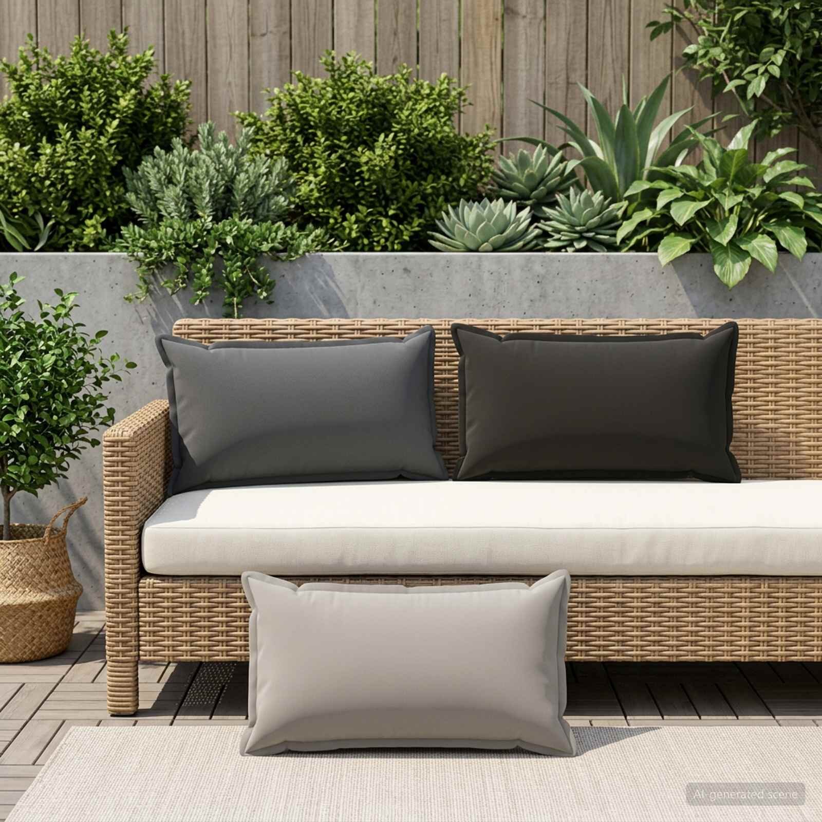 vidaXL Калъфка за възглавница 2 бр. HOUTEN Черно 40 x 80 cm Полиестер