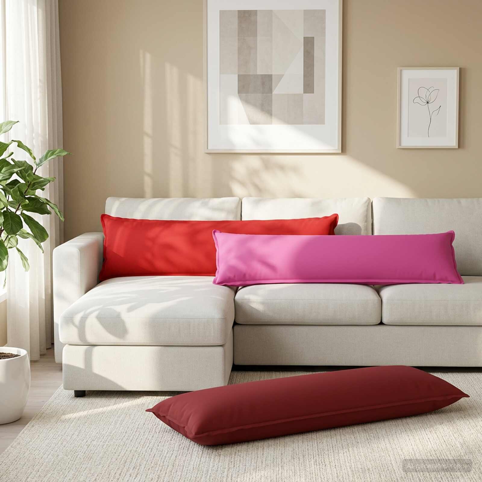 vidaXL Калъфка за възглавница 2 бр. HOUTEN Червено 40 x 145 см