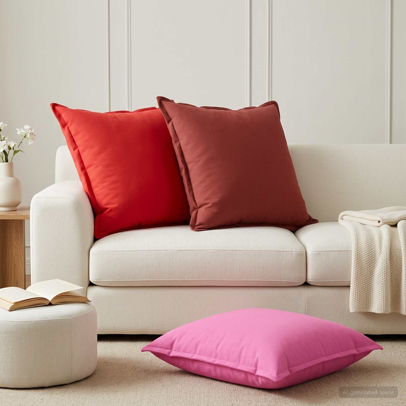 vidaXL Калъфка за възглавница 2 бр. HOUTEN Червено 70 x 70 cm